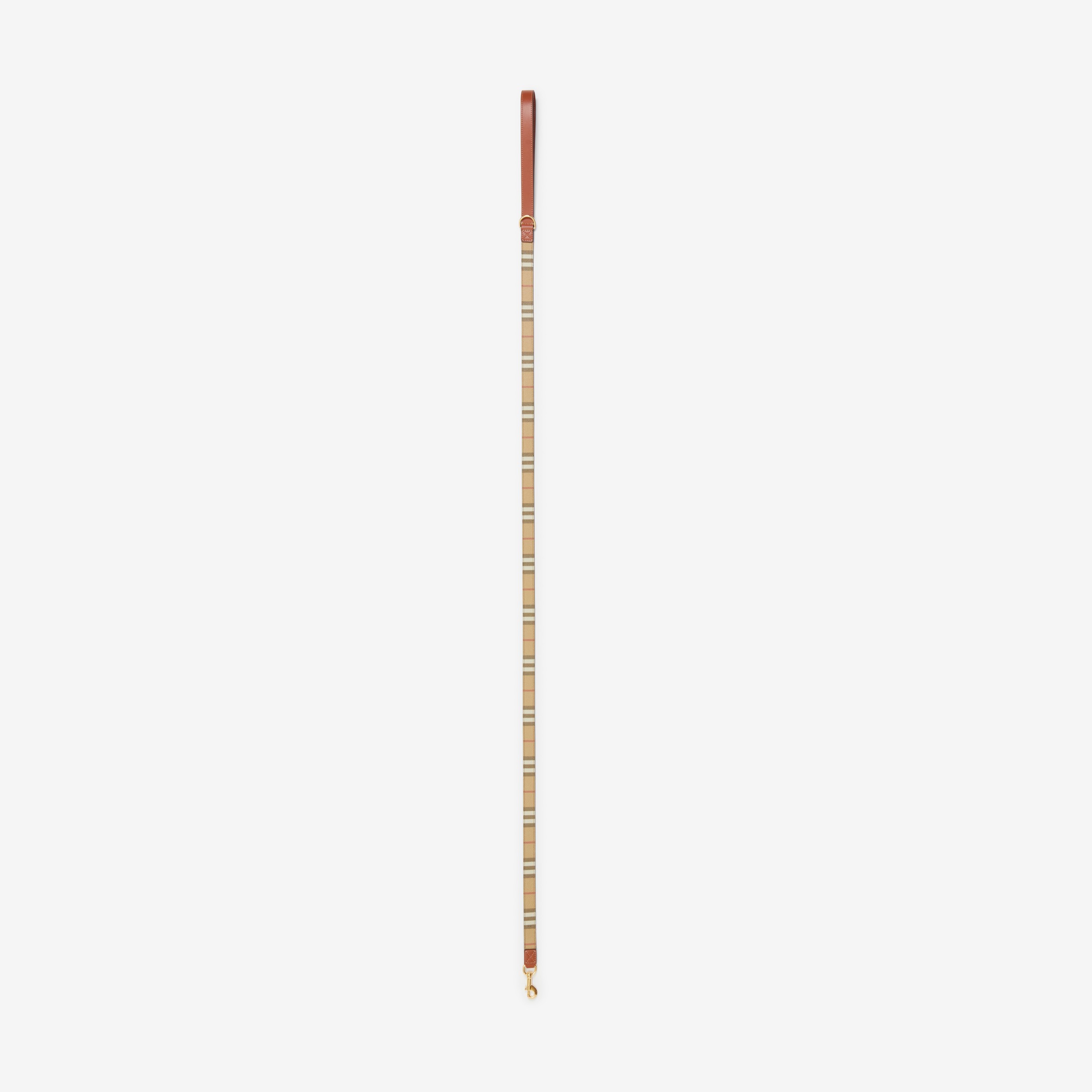 Burberry Check Dog Lead in Archive Beige/briar Brown | Burberry® Official - 2