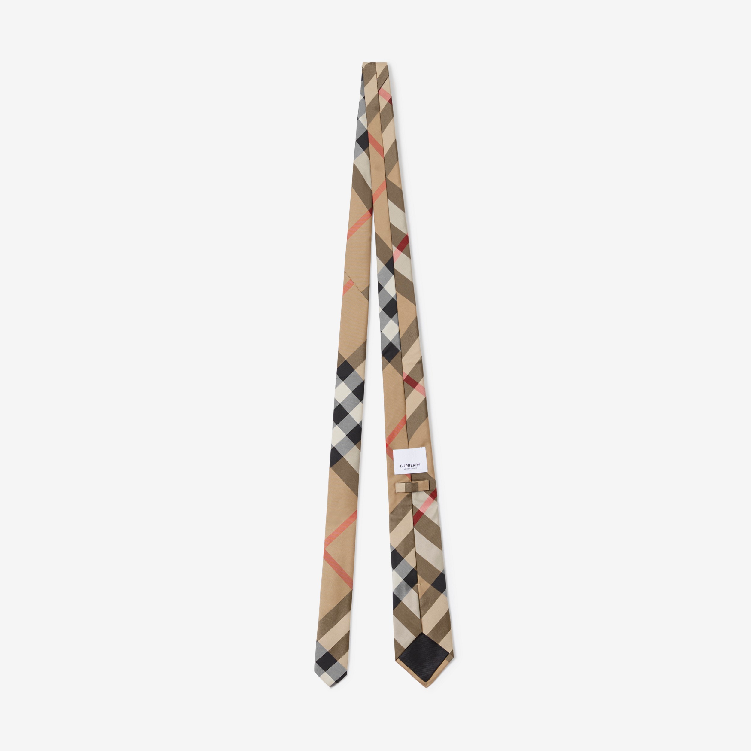 Corbata de pala clásica en seda a cuadros (Beige Vintage) - Hombre | Burberry® oficial - 2