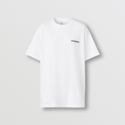 モノグラムモチーフ コットン オーバーサイズTシャツ (ホワイト) - ウィメンズ | Burberry®公式サイト