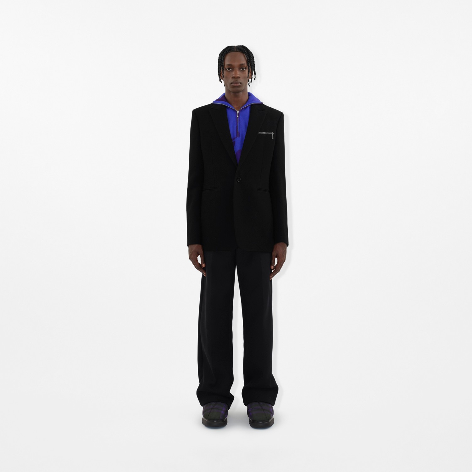 Veste de costume en laine (Noir) - Homme | Site officiel Burberry®