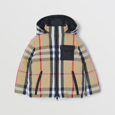 burberry check puffer