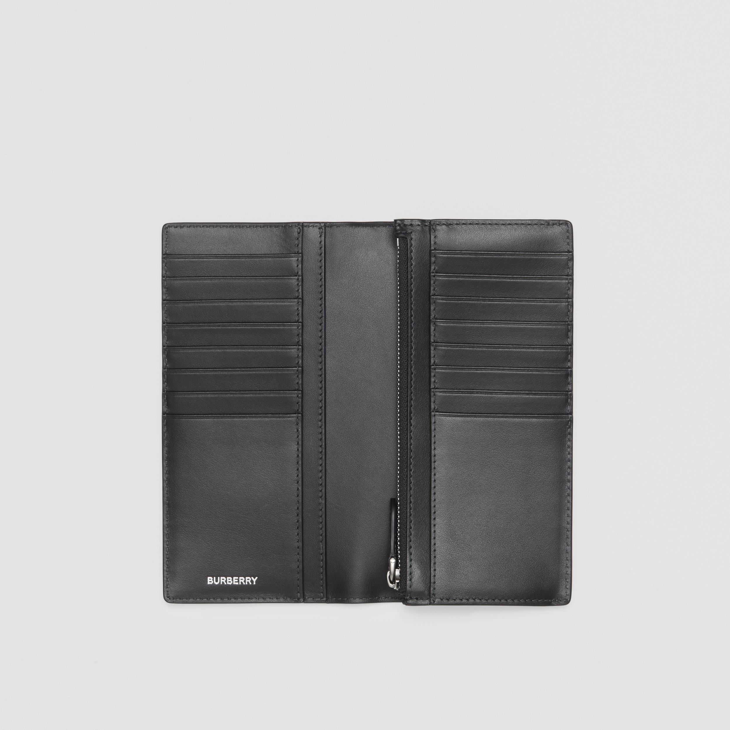 Brieftasche im Kontinentalformat aus Gewebe mit Karomuster in Anthrazit und Leder (Anthrazitfarben) - Herren | Burberry® - 3