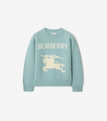 EKD Wool Cashmere Sweater in Eggshell blue | Burberry® Official