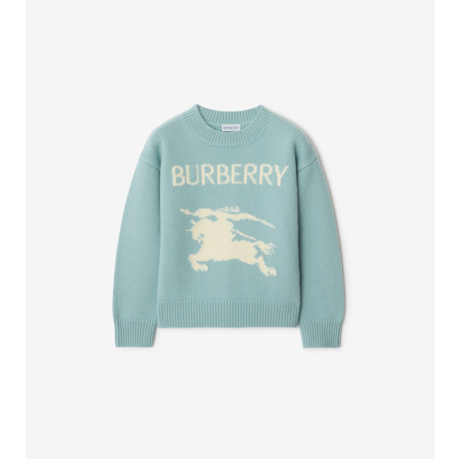 EKD Wool Cashmere Sweater in Eggshell blue | Burberry® Official