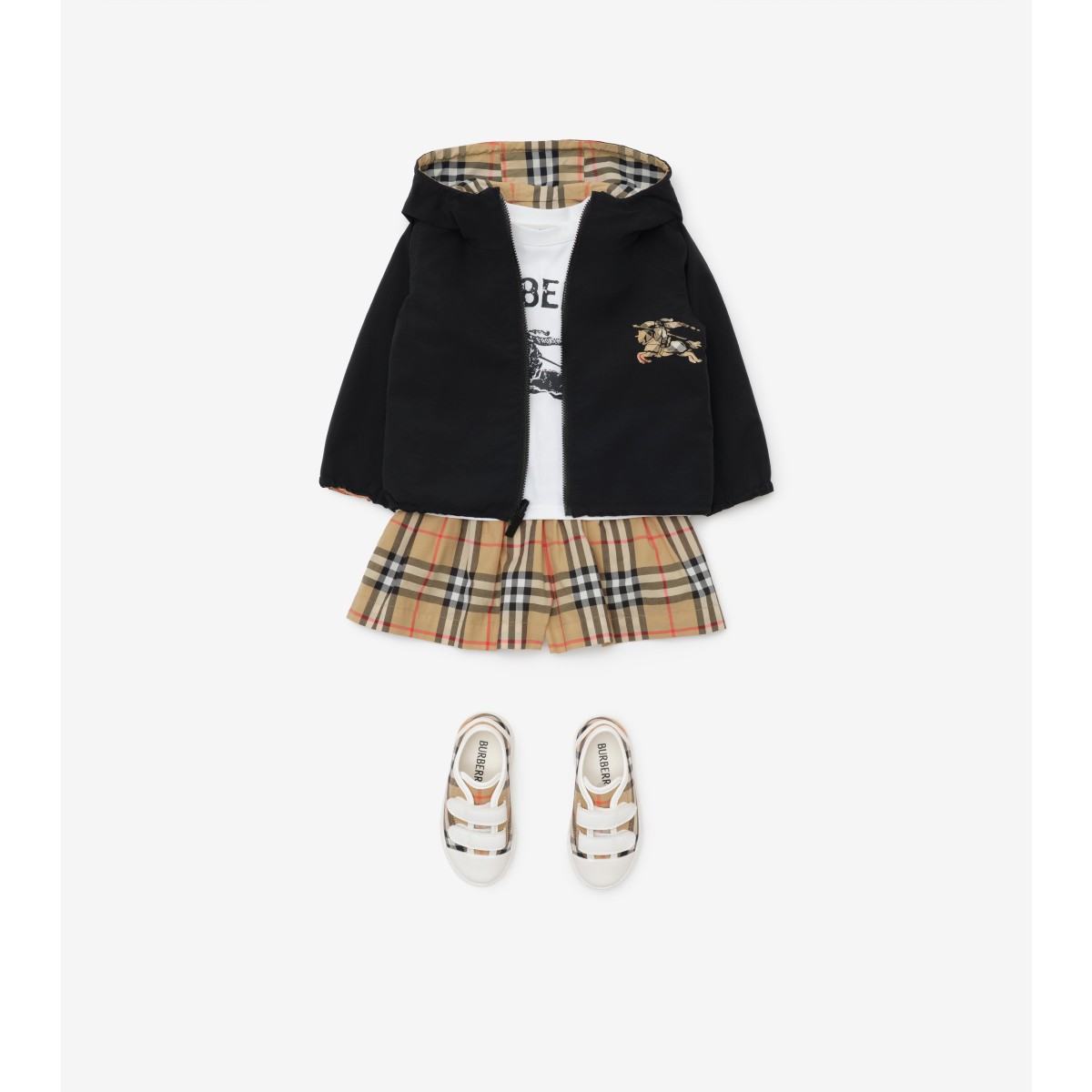  Check Reversible Hooded Jacket