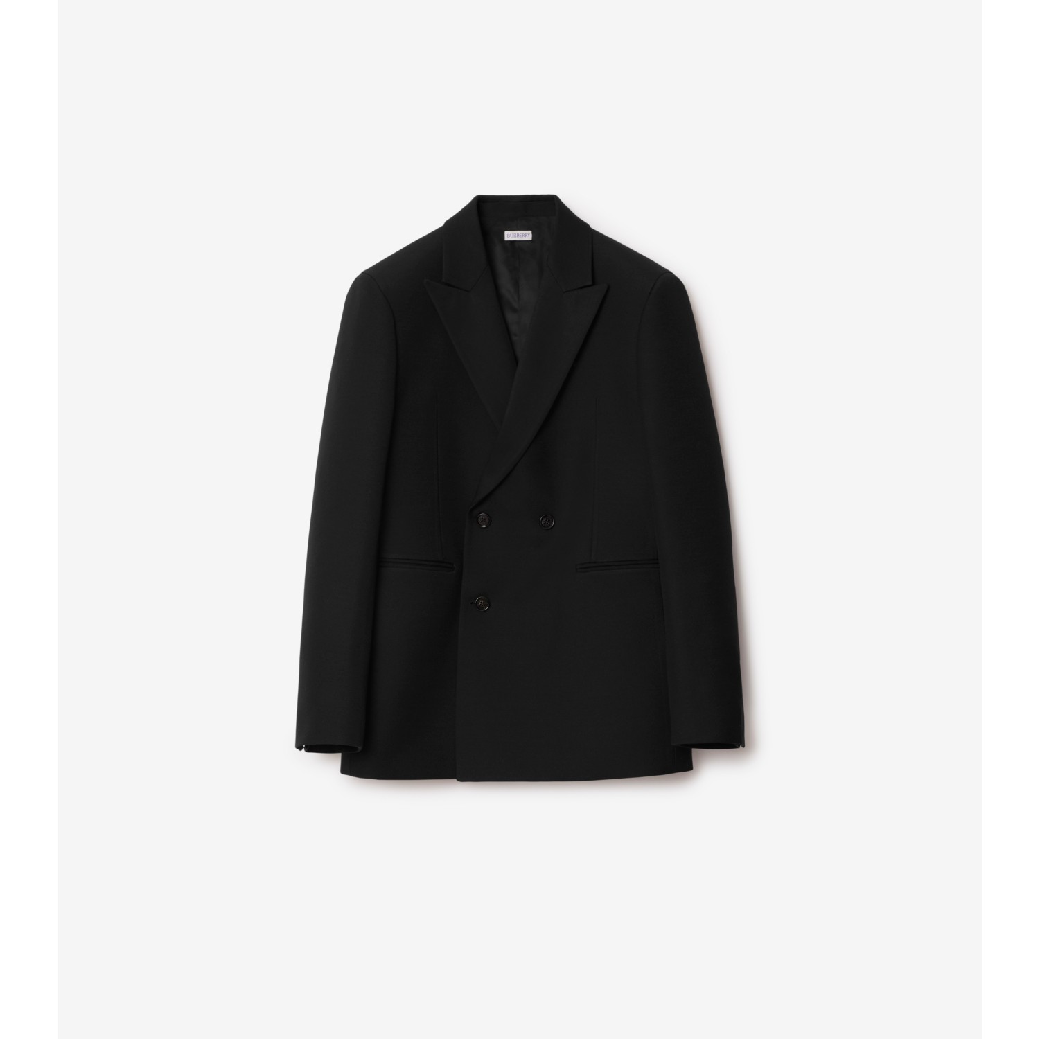 Wool Blend Tailored Jacket in Black - Men | Burberry® Official