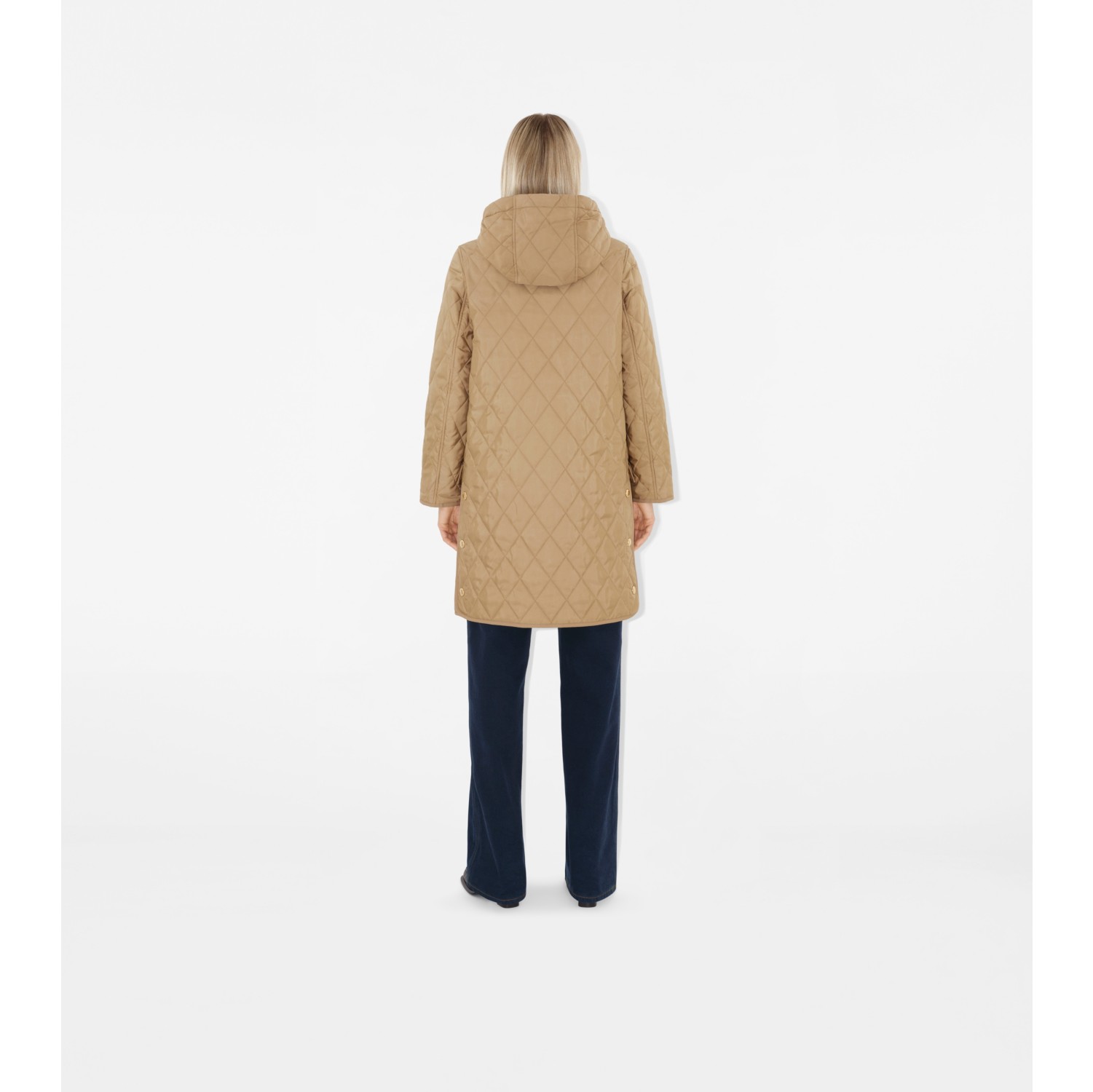 Quilted Thermoregulated Coat in Archive beige - Women, Nylon | Burberry®  Official
