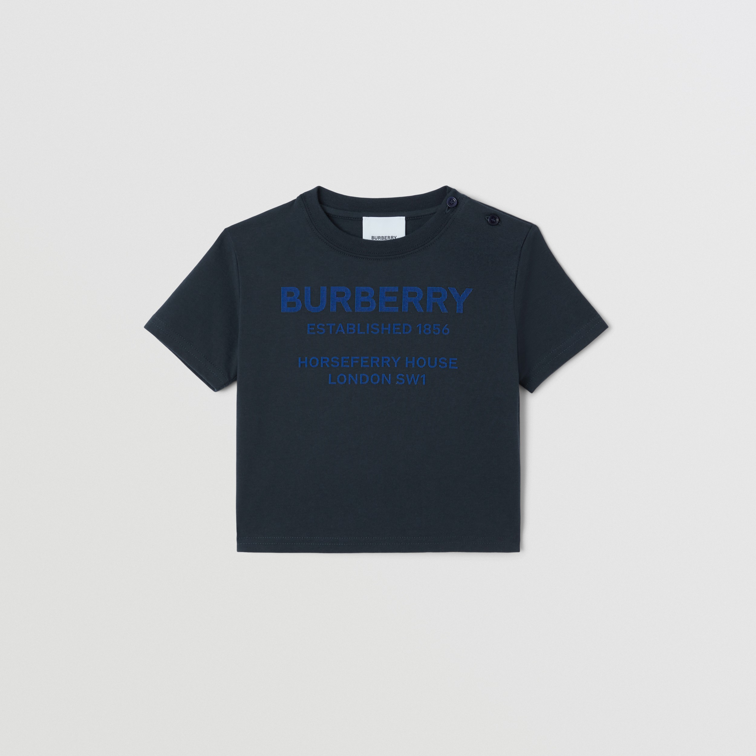Horseferry Print Cotton T-shirt in Midnight - Children | Burberry® Official