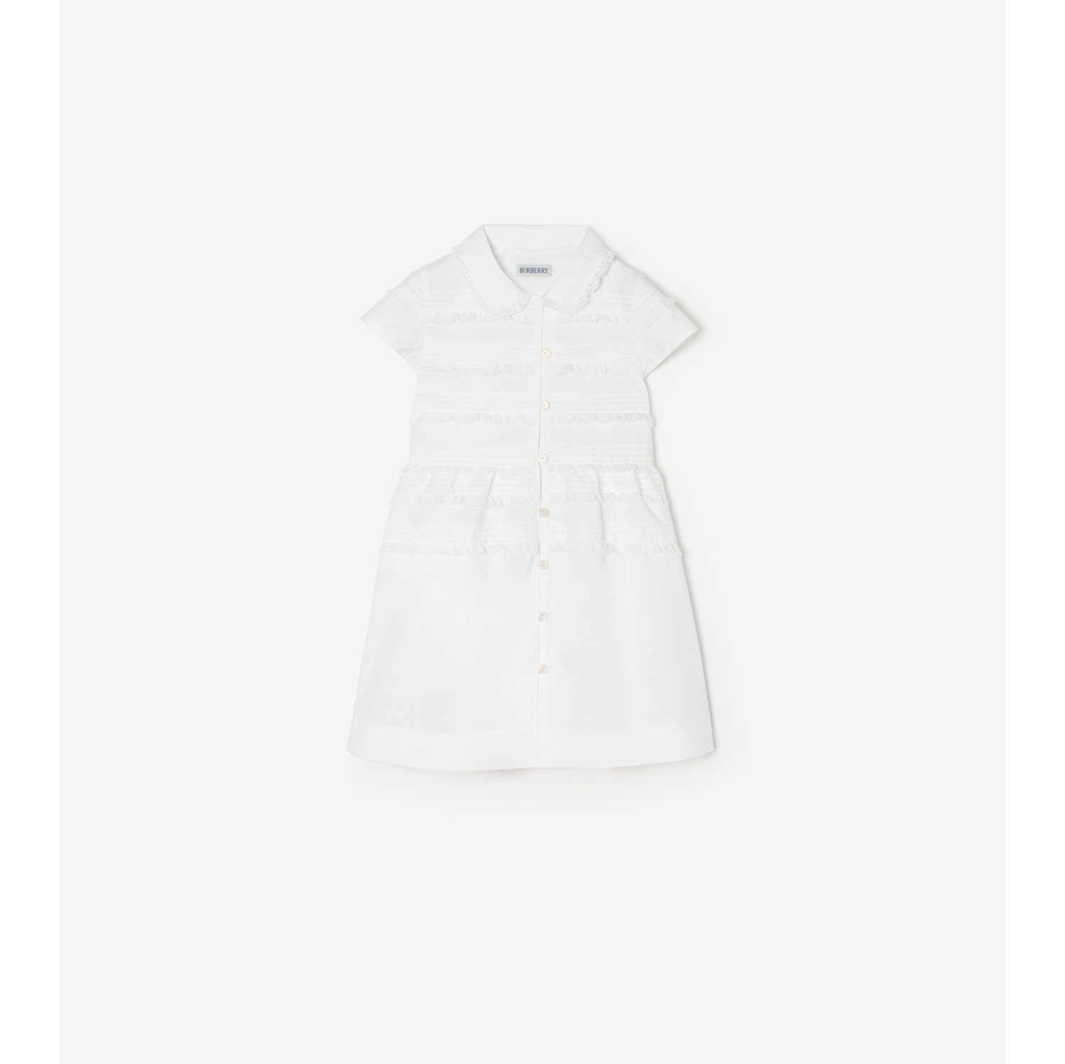 Vestido camisero en popelina de algodón