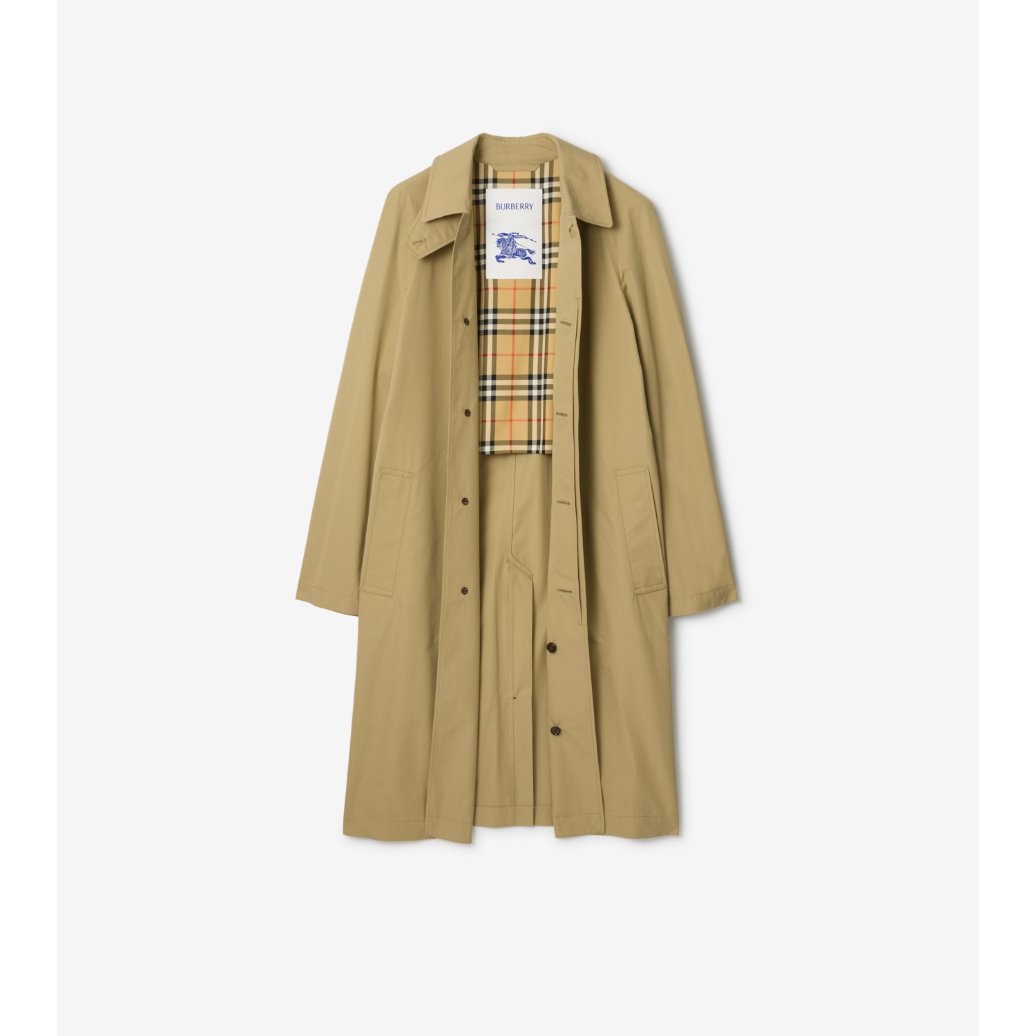 Long Cotton Parkbury Car Coat - thumbnail 5