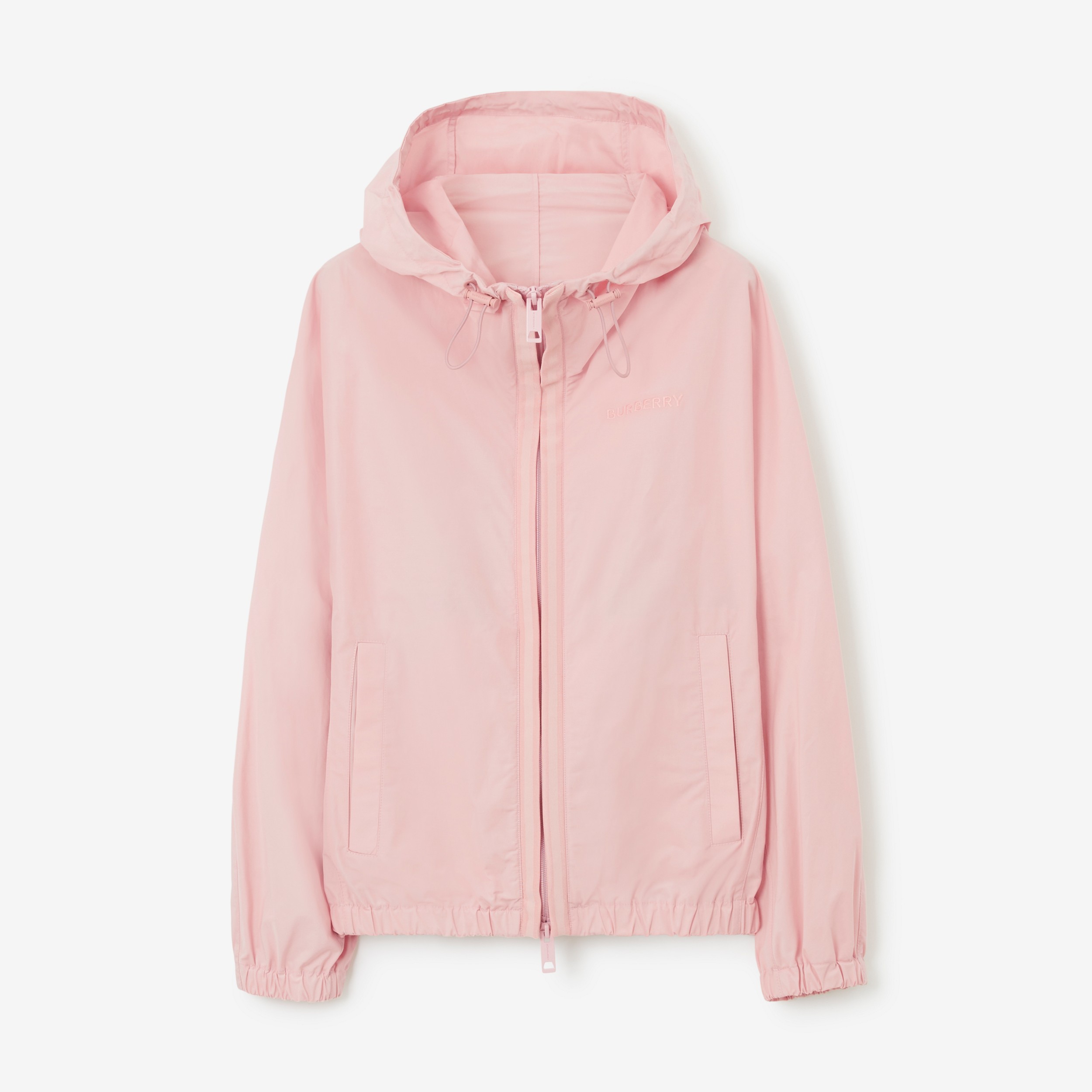 코튼 블렌드 후드 재킷 (셔벗 핑크) - 여성 | Burberry® - 1