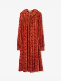 Baroque Silk Blend Velvet Dress