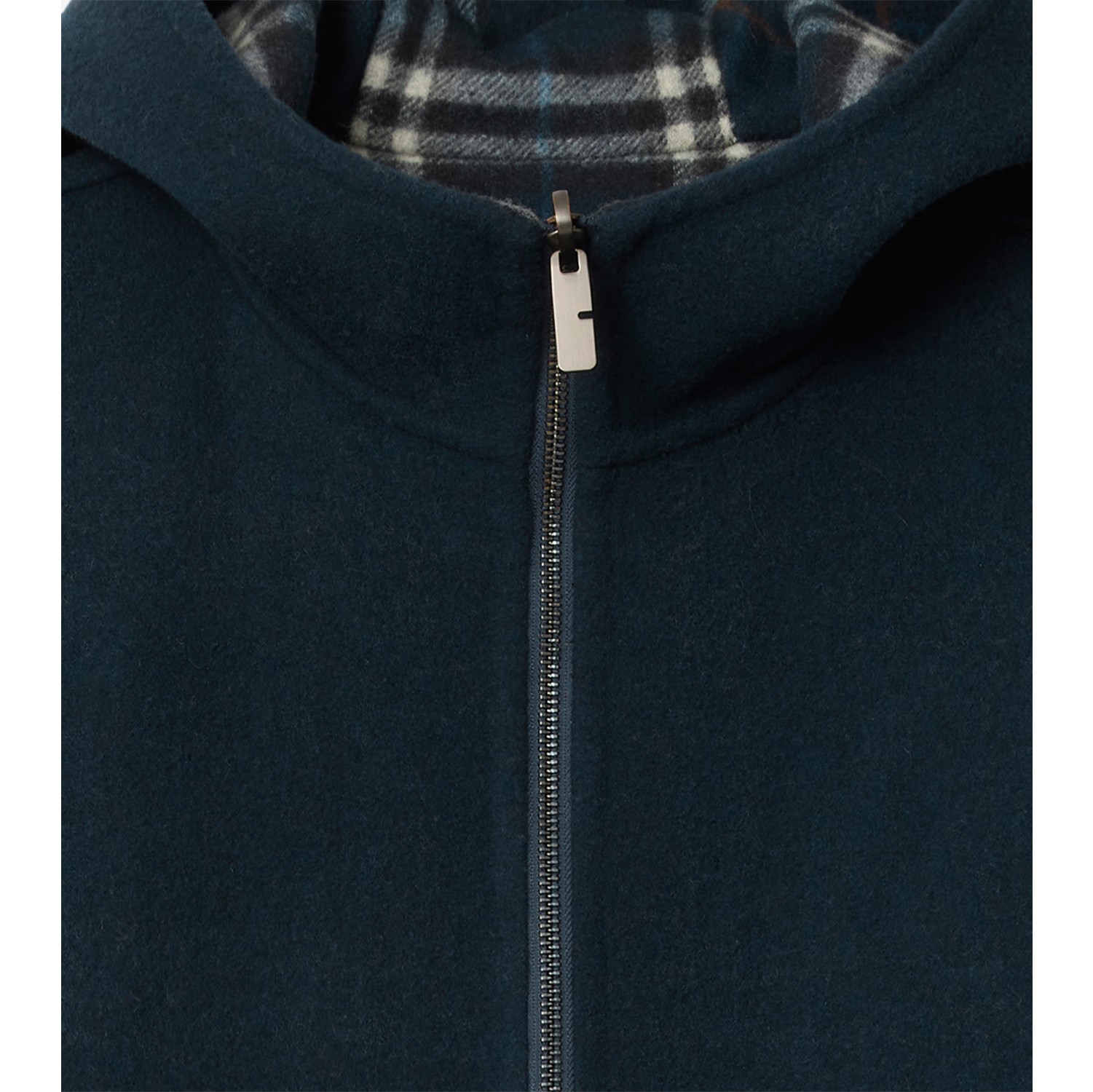 Reversible Wool Hooded Jacket in Pilot blue - Men | Burberry® Official