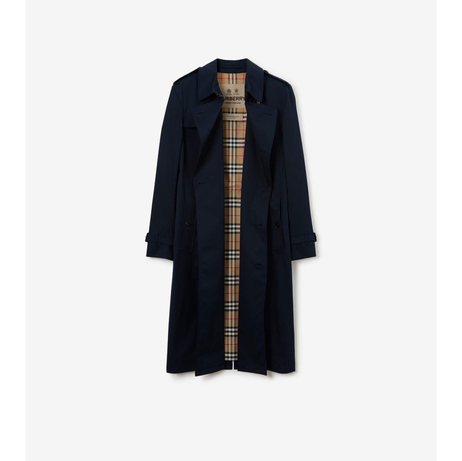 Long Kensington Heritage Trench Coat in Coal blue Men Burberry Official