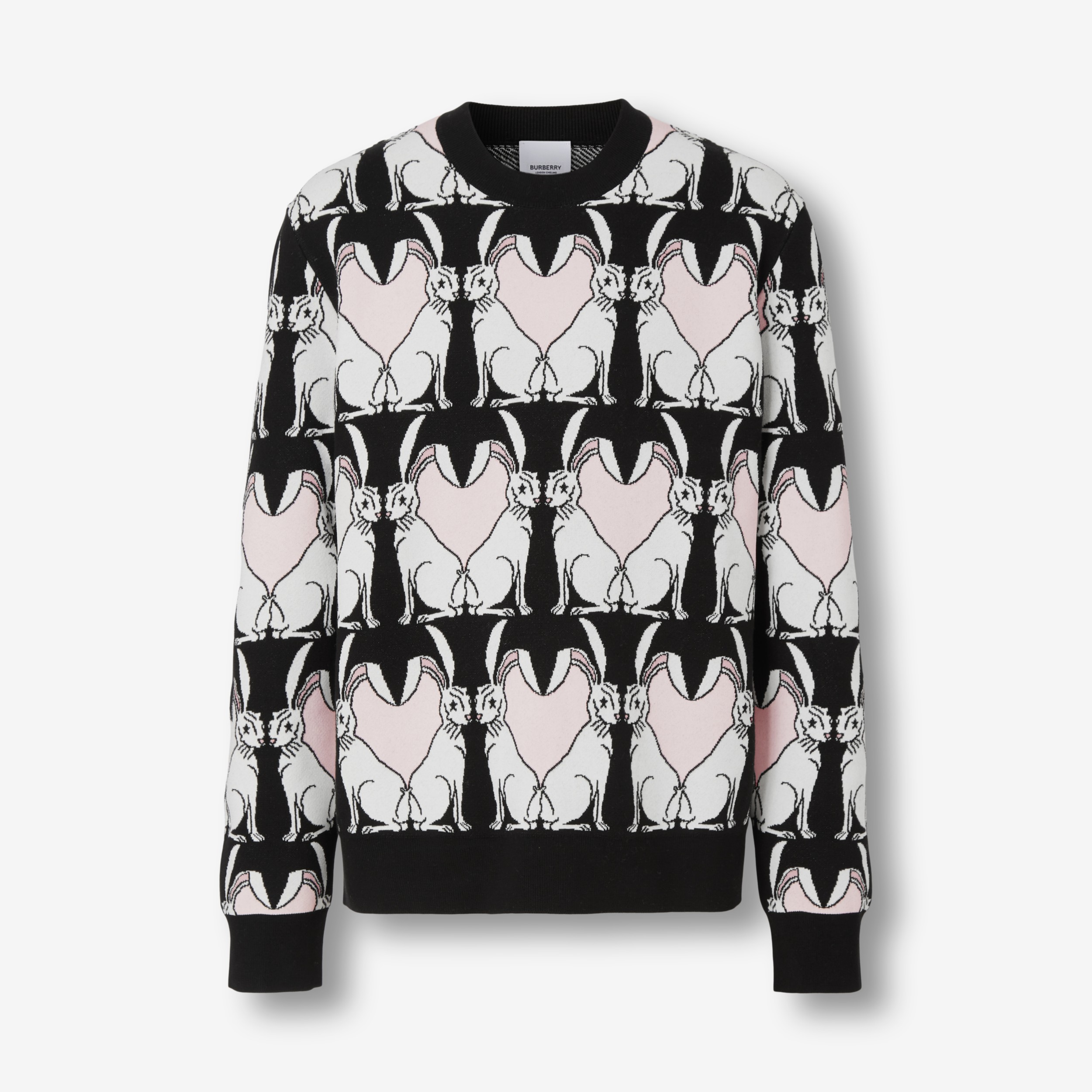 Rabbit Viscose and Cotton Blend Oversized Sweatshirt in Black - Men |  Burberry® Official