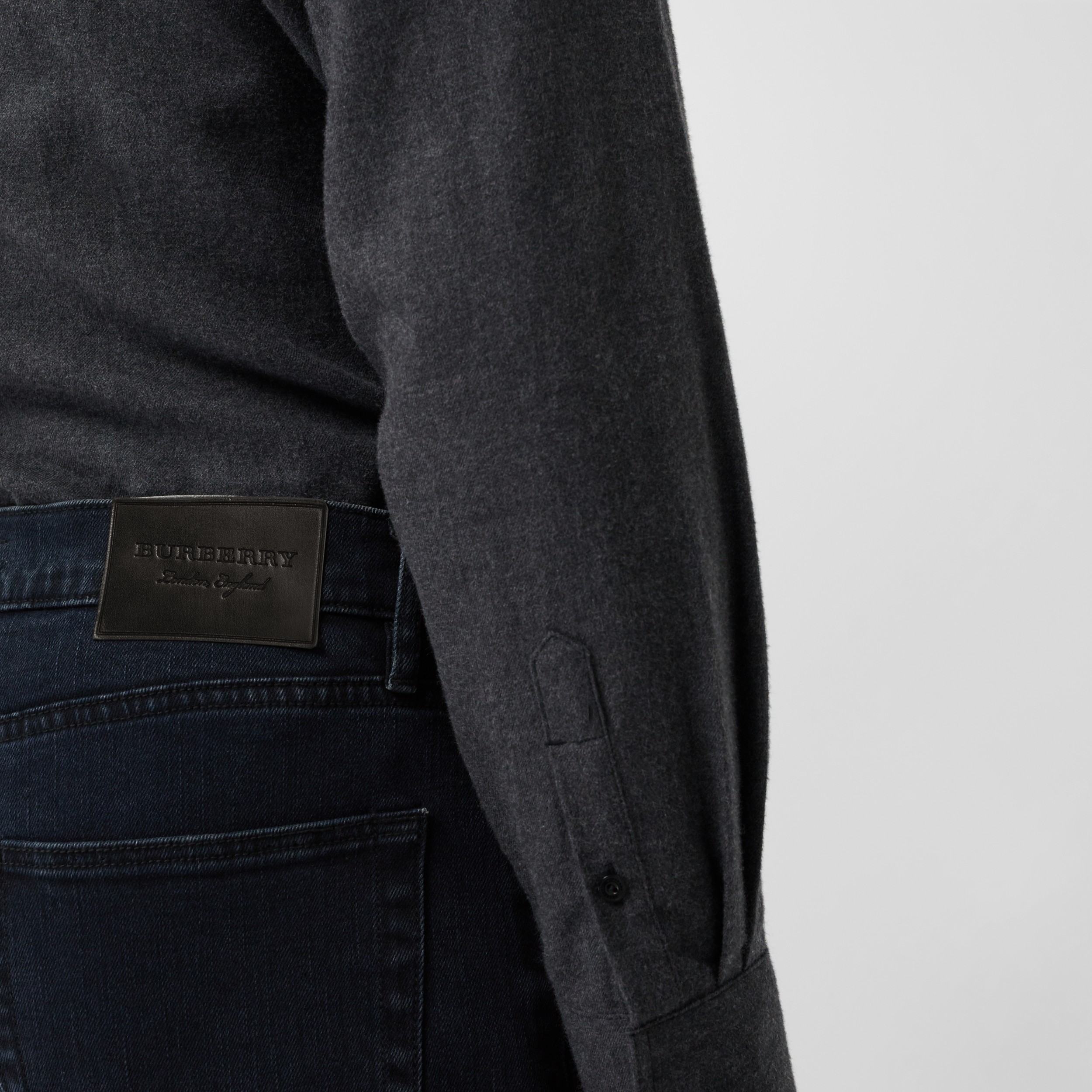 Slim Fit Stretch Denim Jeans in Dark Indigo - Men | Burberry United States