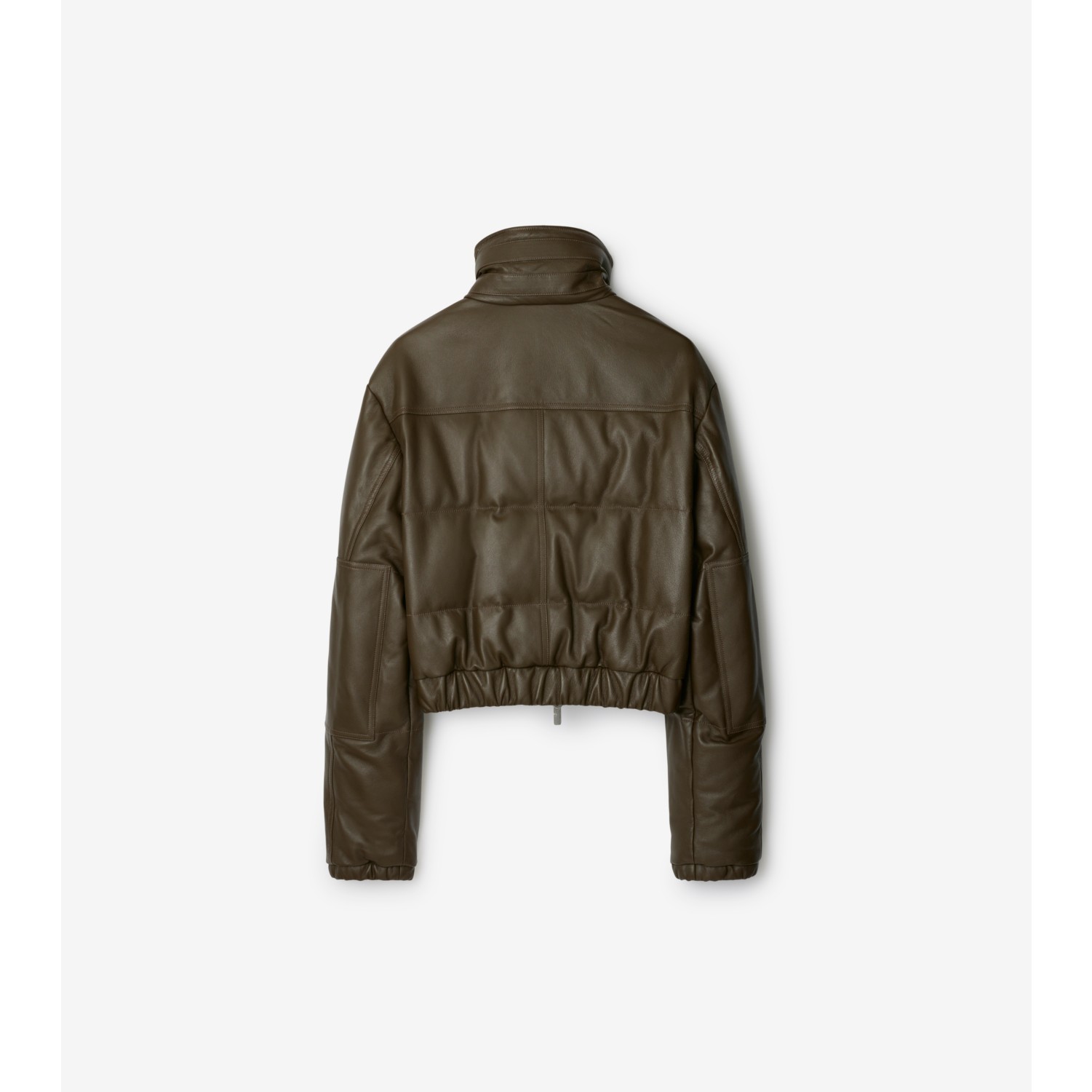 Leather puffer jacket zara on sale