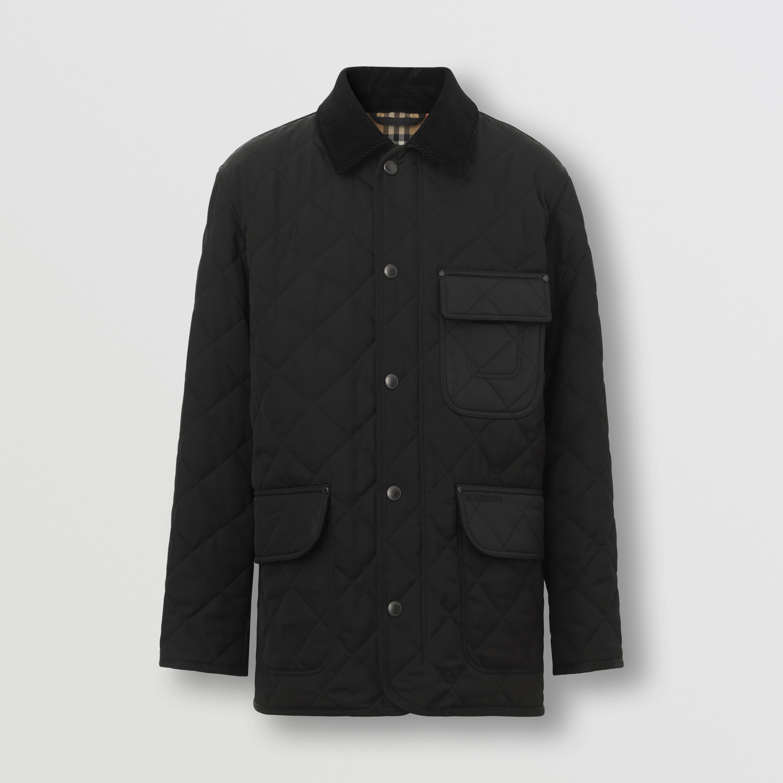 Diamond Quilted Thermoregulated Field Jacket in Black - Men | Burberry® Official - 4