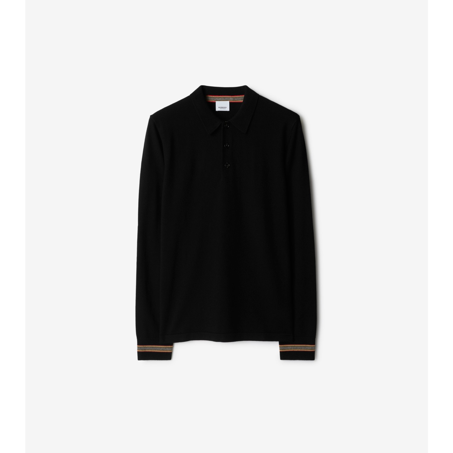 Long-sleeve Wool Polo Shirt