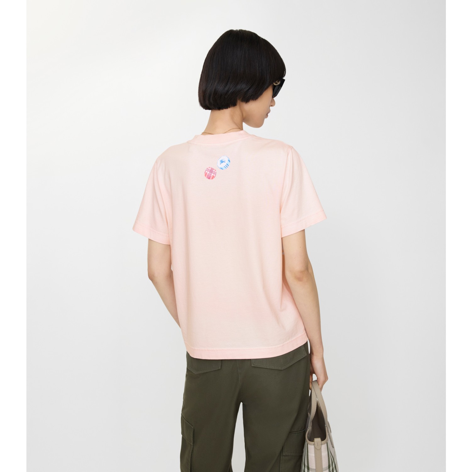 Candy Rock Cotton T-shirt in Mallow pink - Women | Burberry® Official