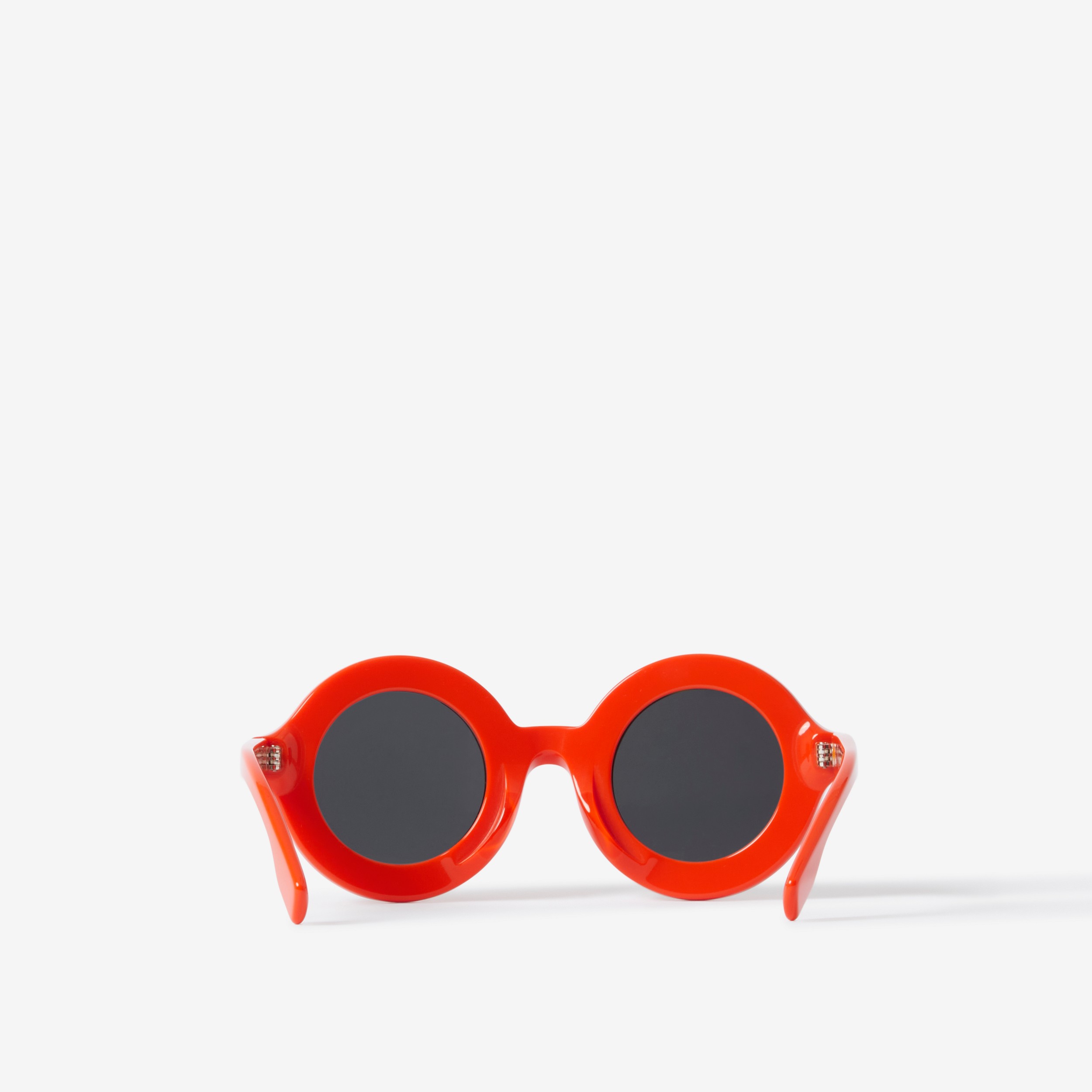 Logo Detail Round Frame Sunglasses in Orange - Children | Burberry® Official - 3
