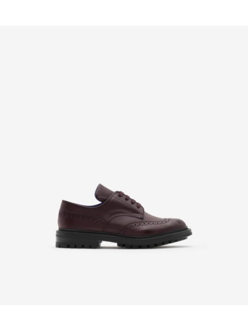 Burberry Tricker's Leather Devon Brogues In Brown