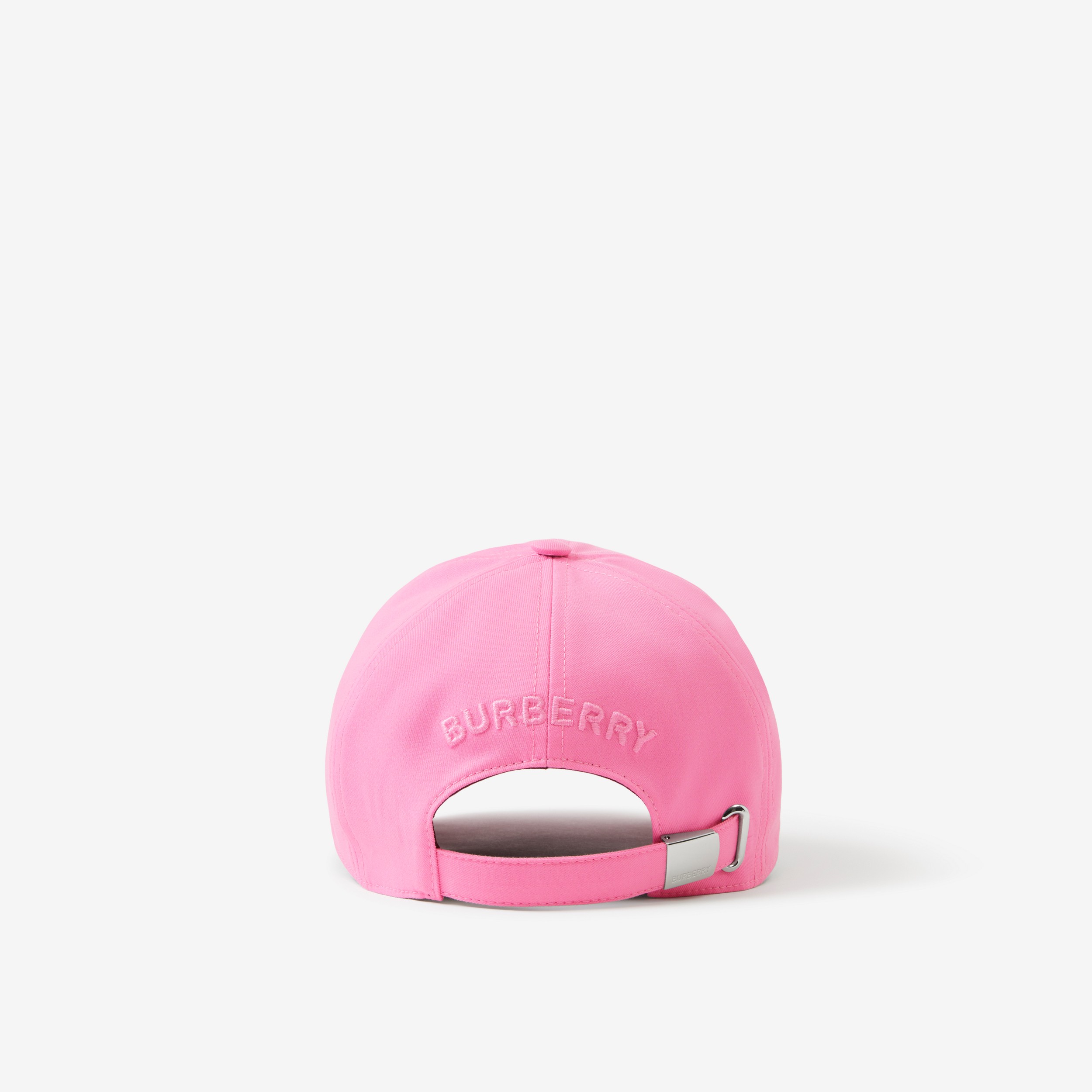 EKD Appliqué Cotton Gabardine Baseball Cap in Bubblegum Pink | Burberry® Official - 3