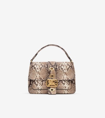 Small Rider Bag in Natural beige/dark brown - Women, Leather | Burberry® Official