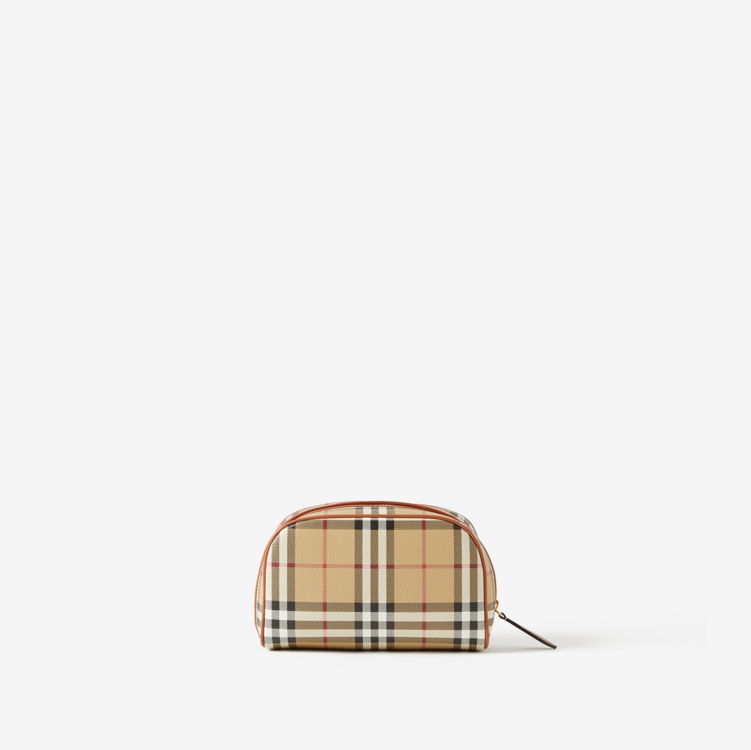 Small Check Travel Pouch in Archive Beige - Women | Burberry® Official