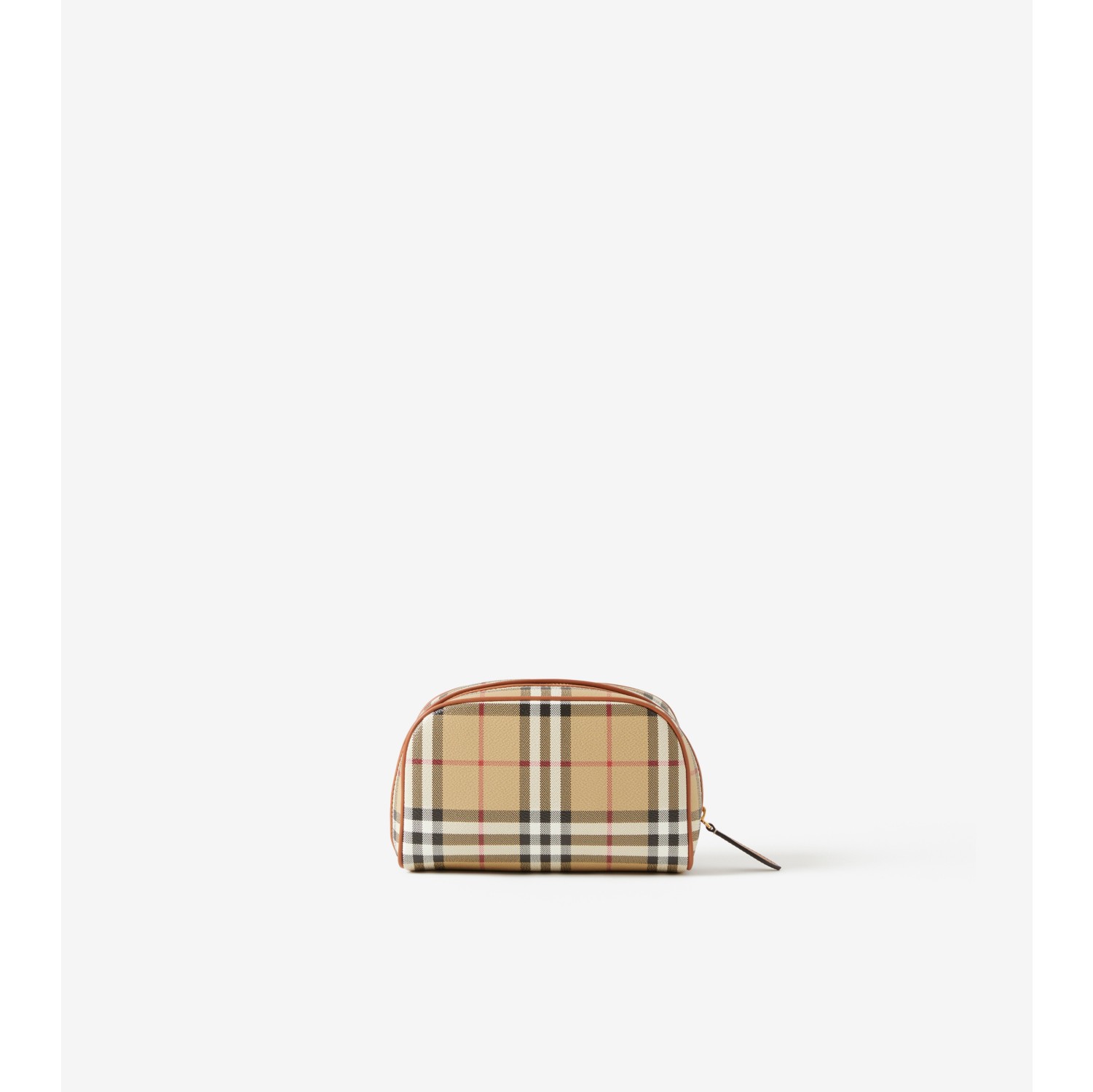 BURBERRY: check E-canvas pouch - Beige  Burberry briefcase 8049588 online  at