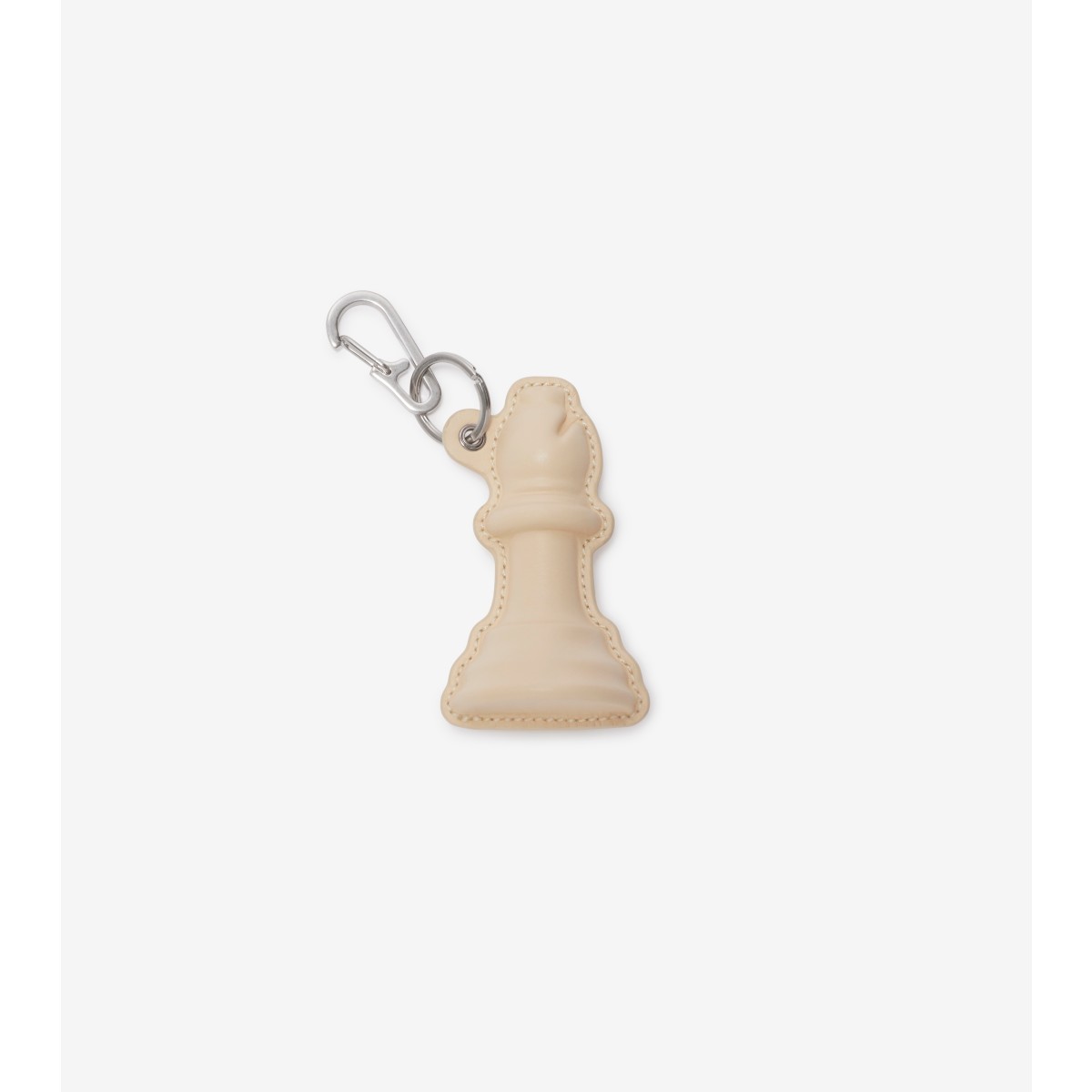 Shop Burberry Leather Chess Charm In Calico