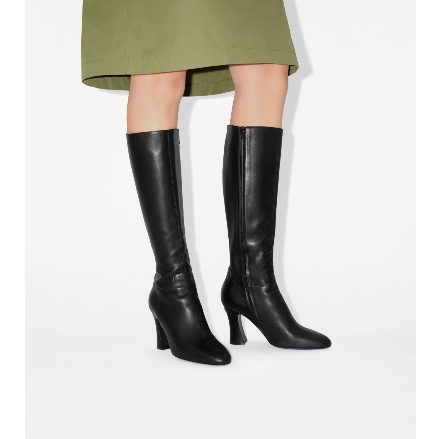 Leather Trinket High Boots