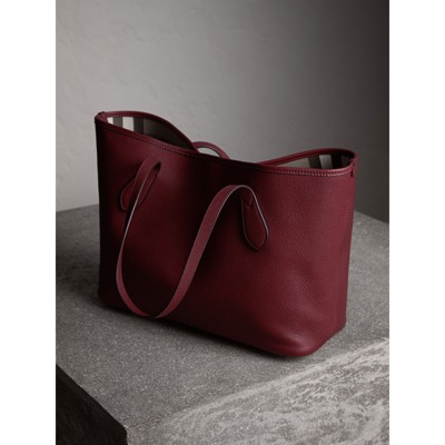 burberry red leather handbag