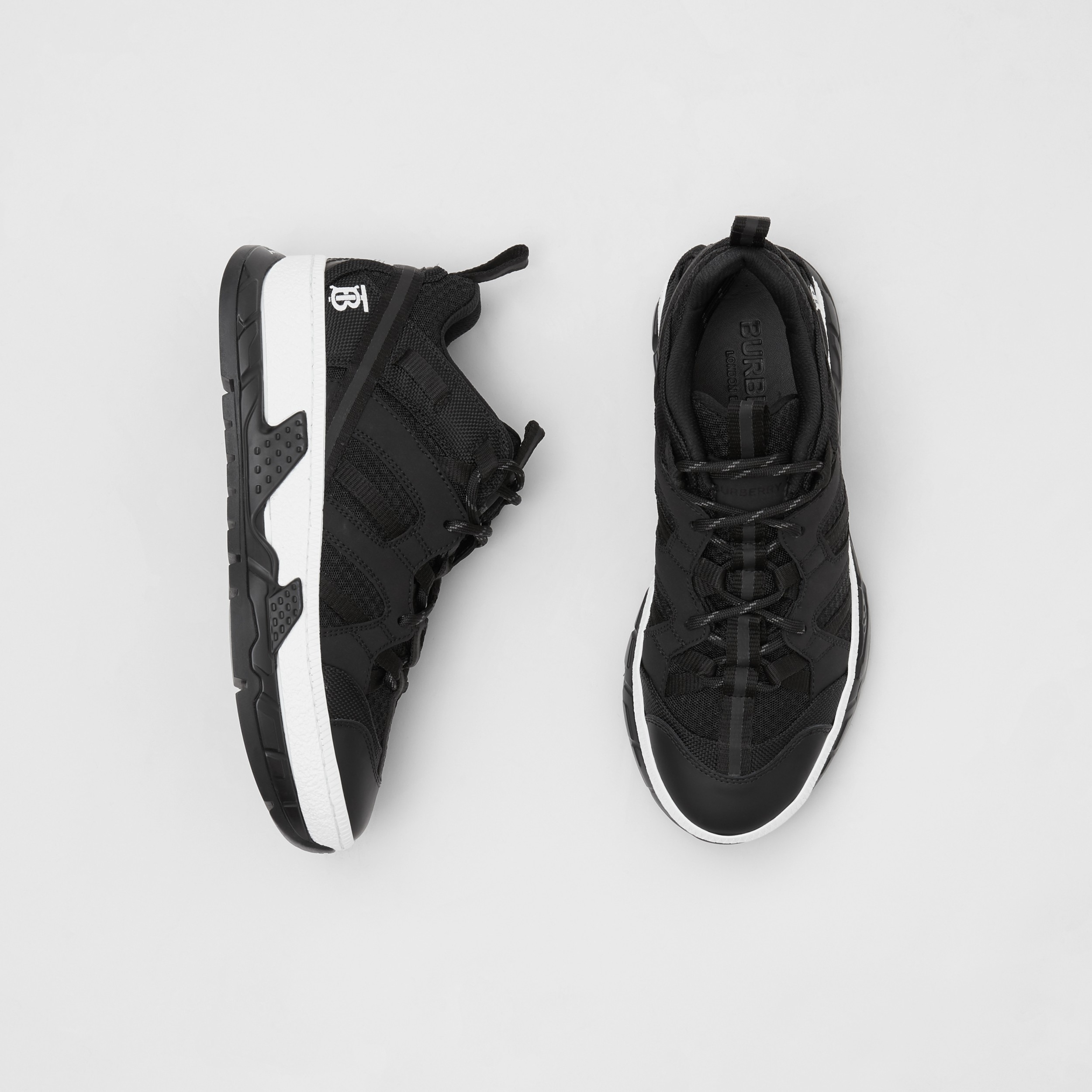 mesh and nubuck union sneakers