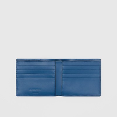 Burberry Monogram Print Continental Wallet in Blue for Men