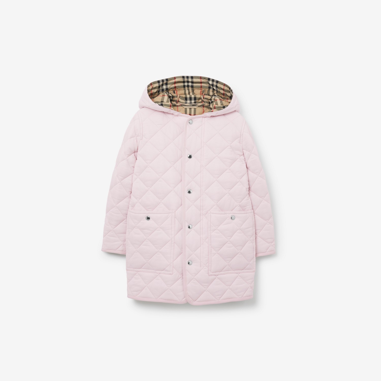 Quilted Nylon Coat in Alabaster Pink | Burberry® Official