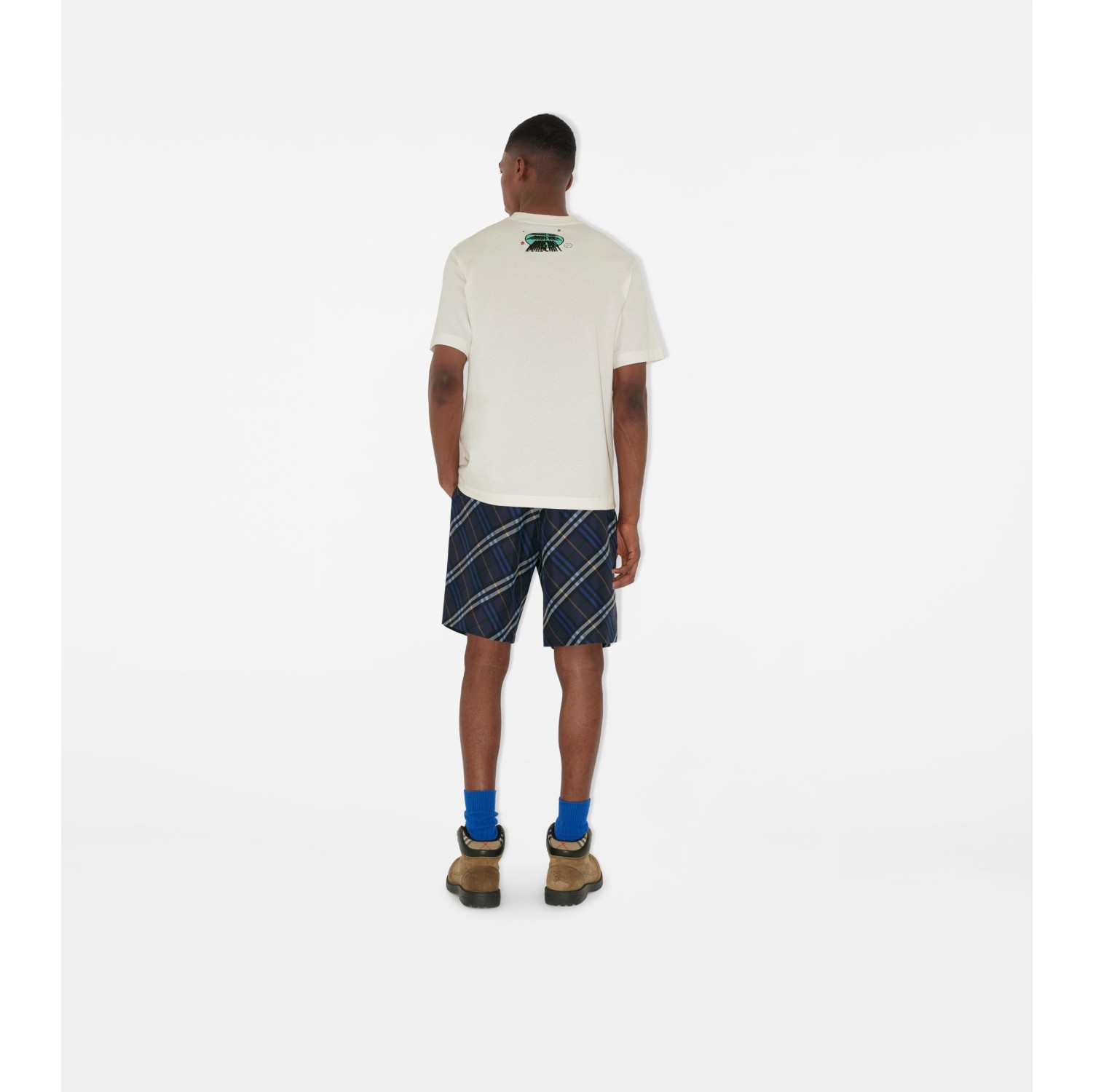 Check Silk Poplin Shorts