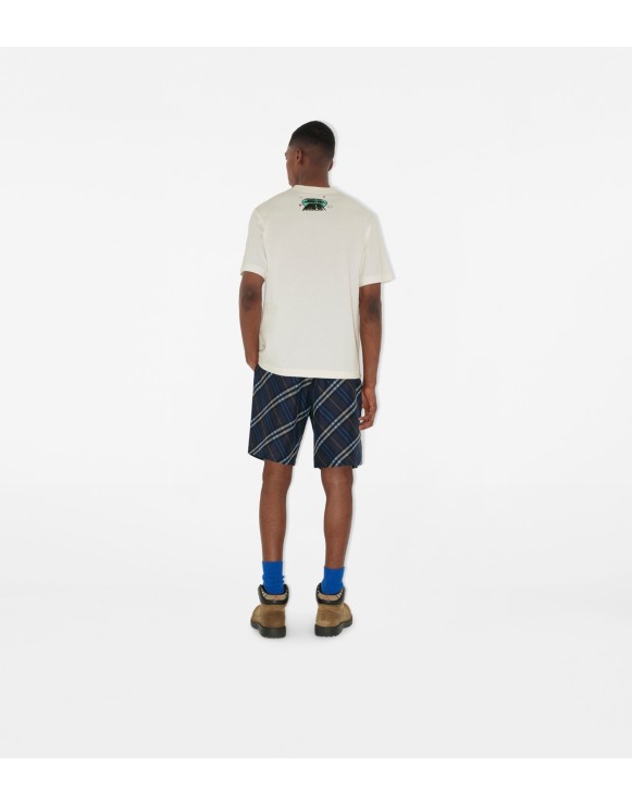Check Silk Poplin Shorts