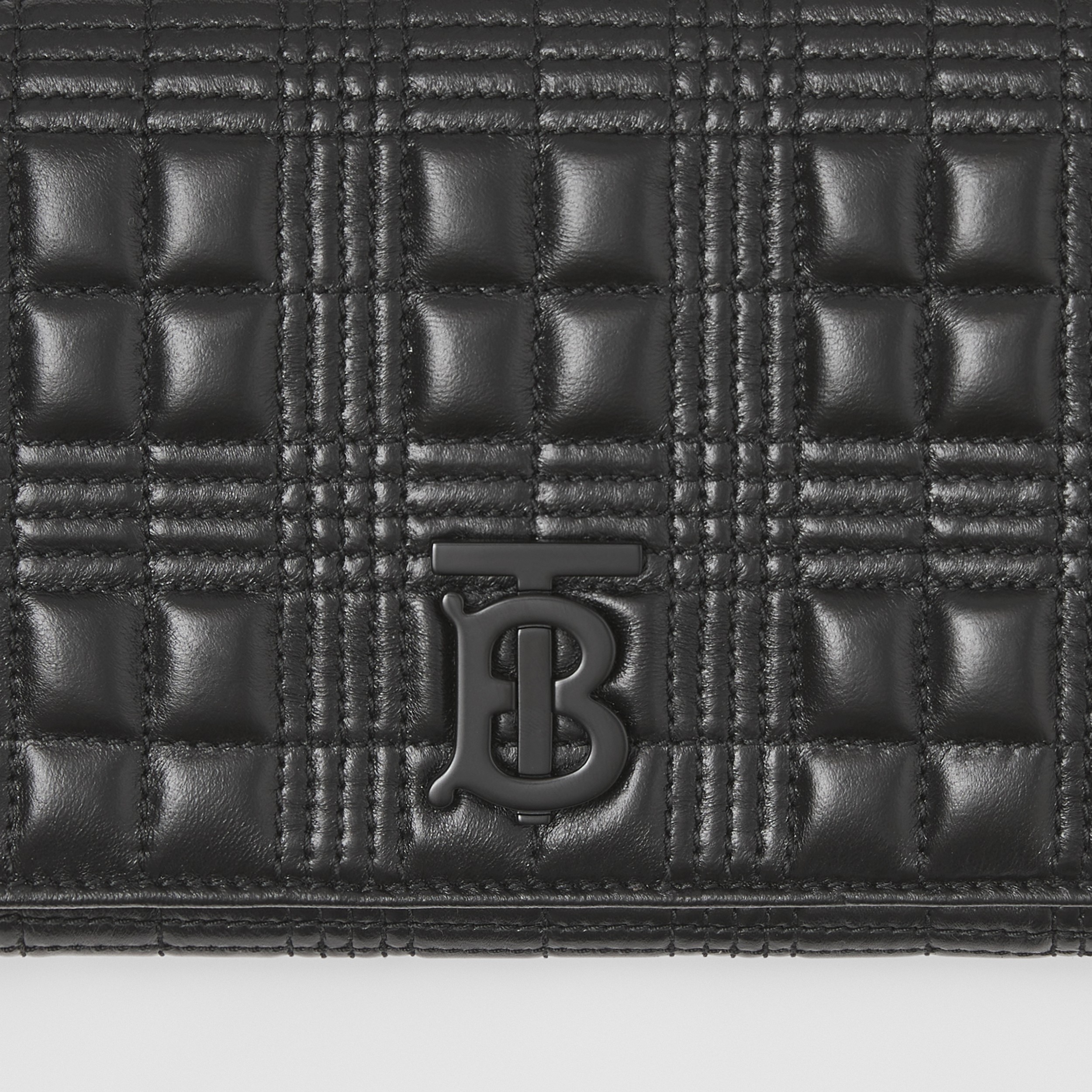 디태처블 스트랩 퀼팅 램스킨 지갑 (블랙) - 여성 | Burberry® - 2