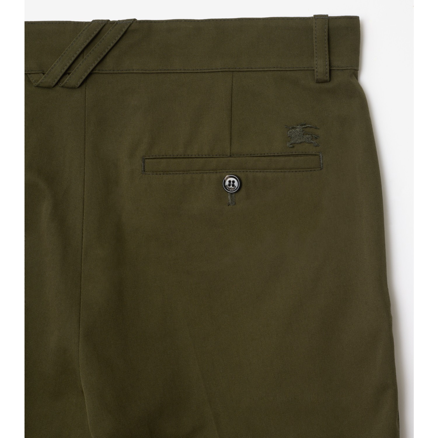 Cotton Twill Chinos in Marsh green - Men | Burberry® Official