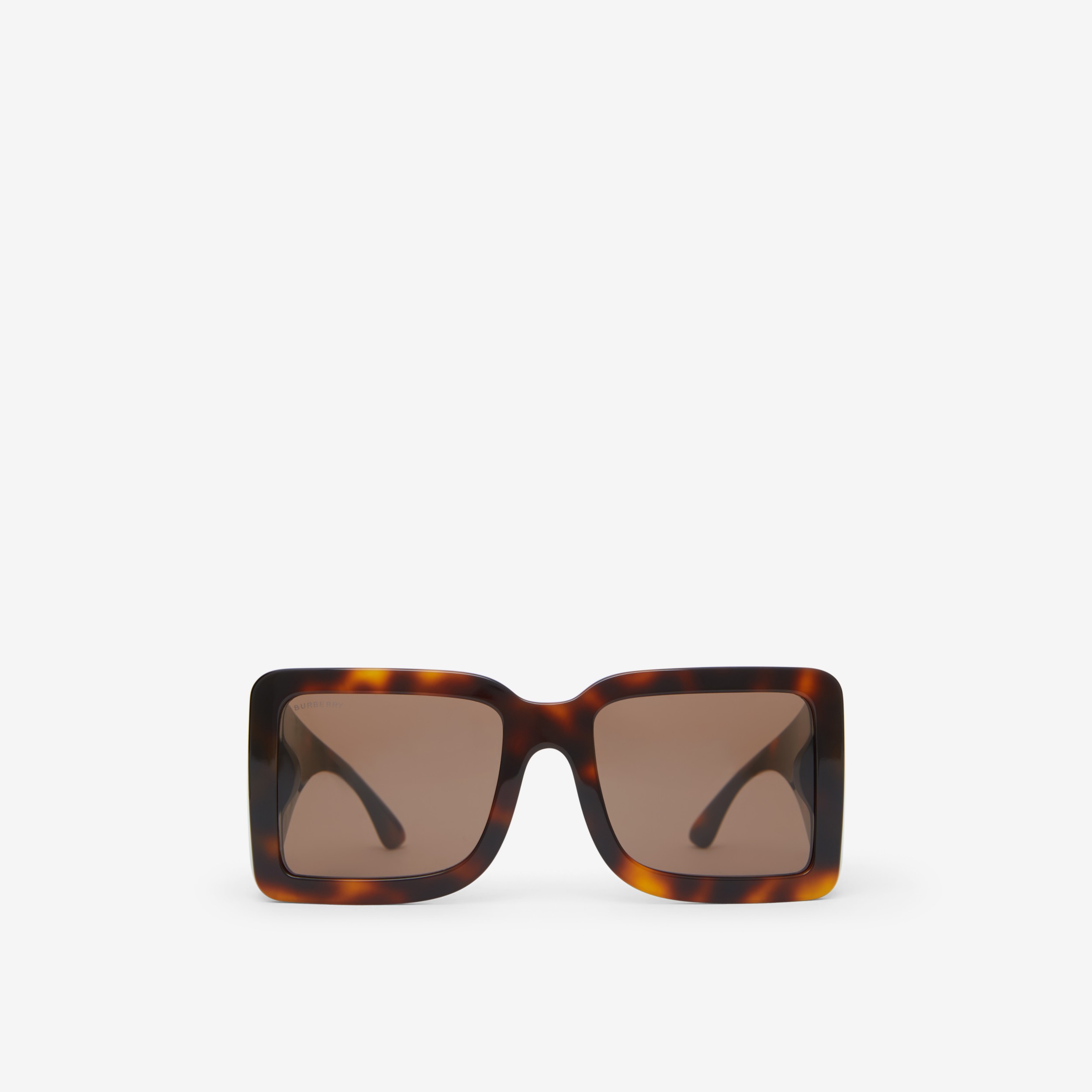 Lunettes de soleil carrées à motif « B » (Ambre Écaille Tortue) - Femme |  Site officiel Burberry®