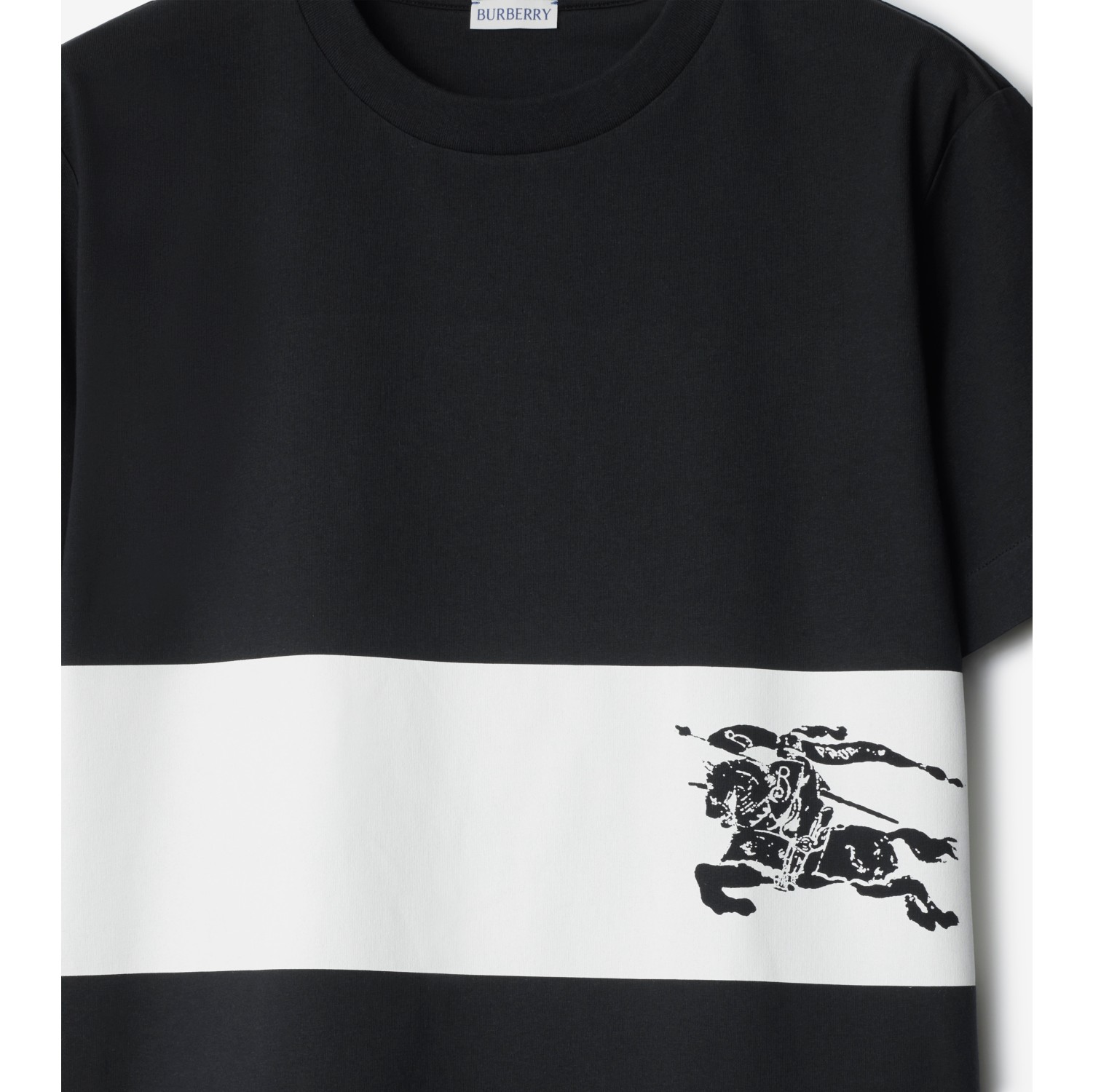 Baumwoll-T-Shirt mit Streifen und EKD-Motiv