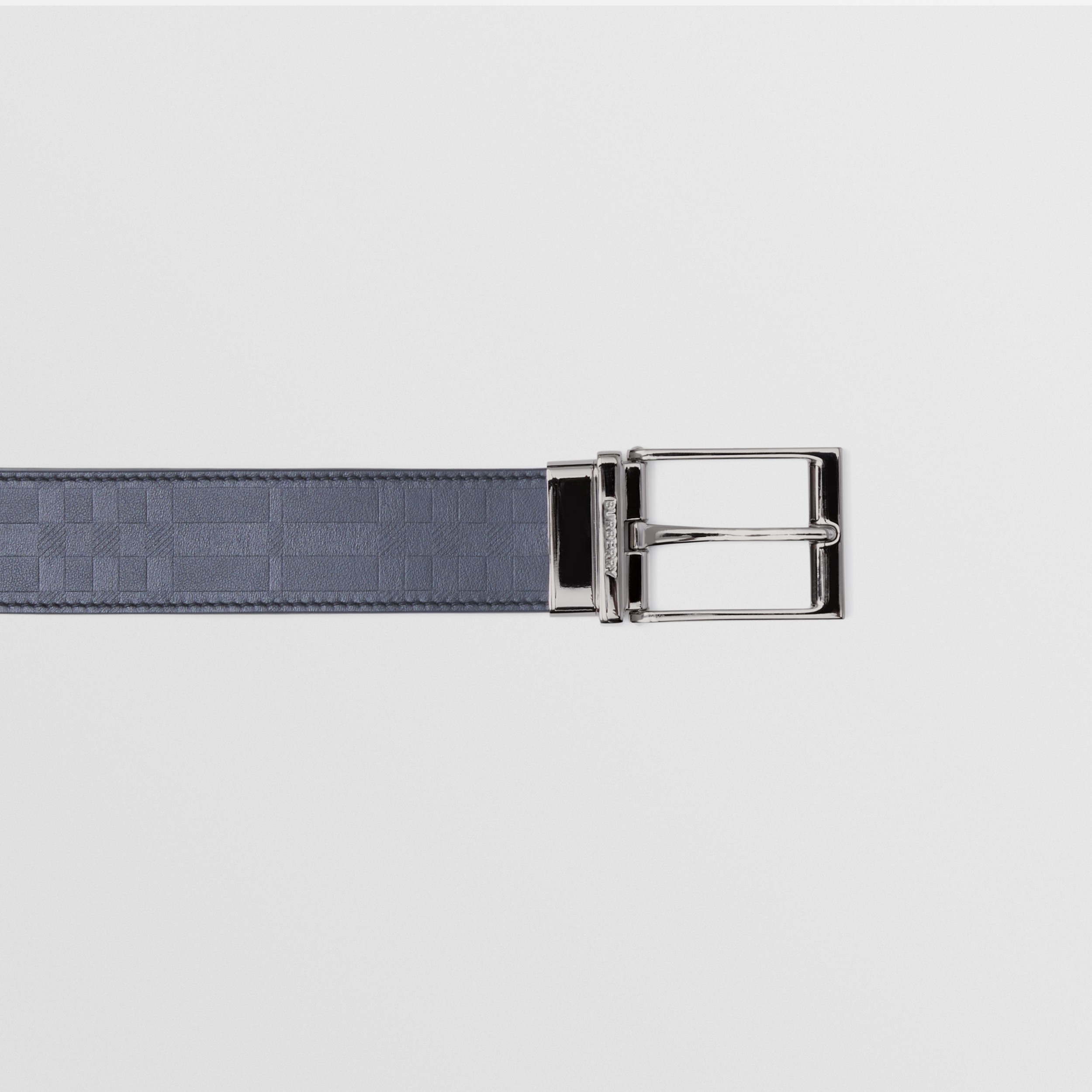 Wendbarer Ledergürtel mit Karoprägung (Schwarz/hellbraun) - Herren | Burberry® - 2