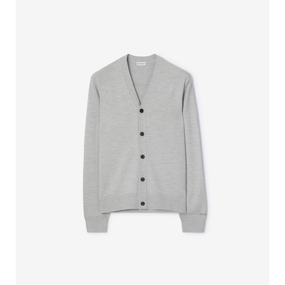 Burberry Wool Cardigan In Gray