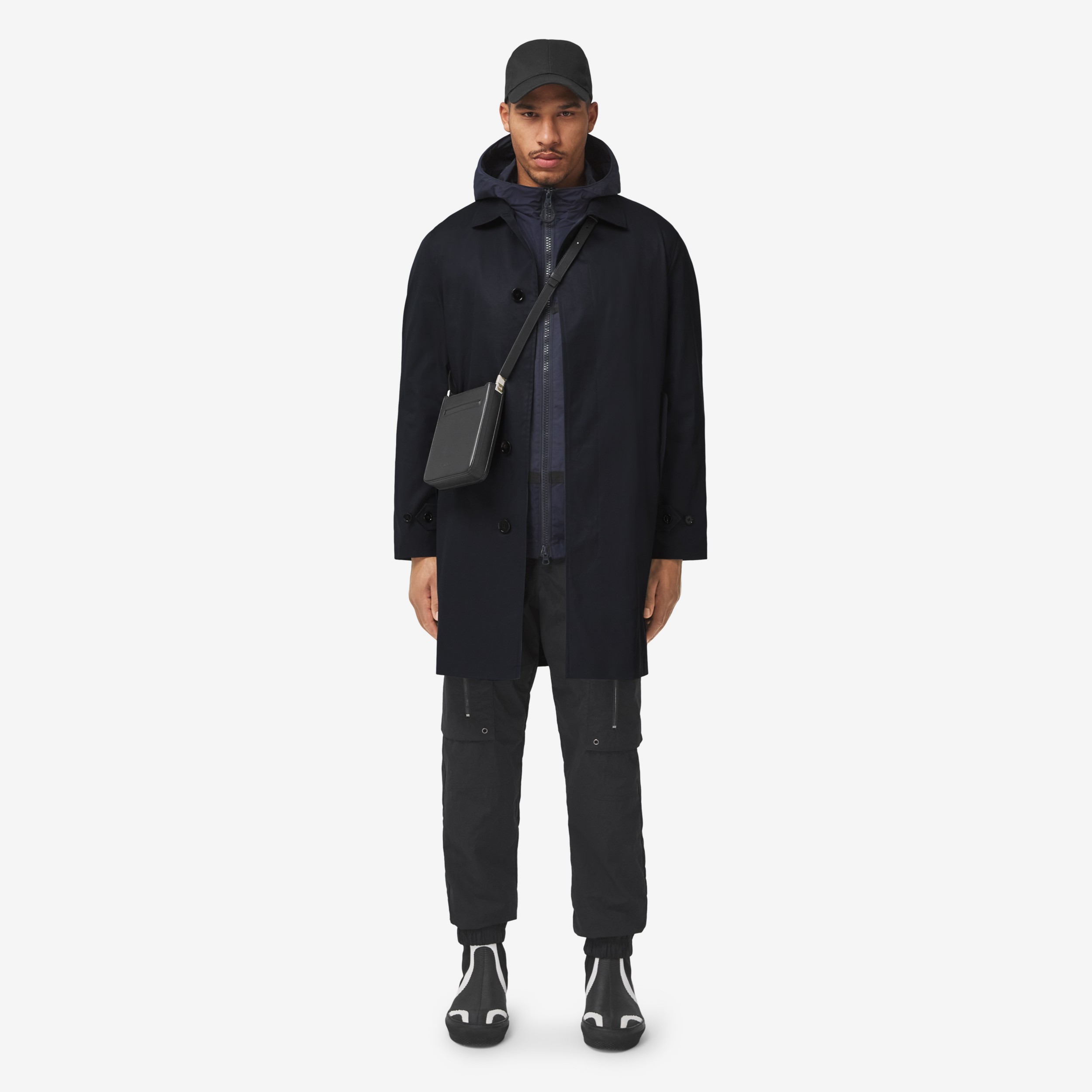 Cotton Gabardine Car Coat in Midnight - Men | Burberry® Official - 2