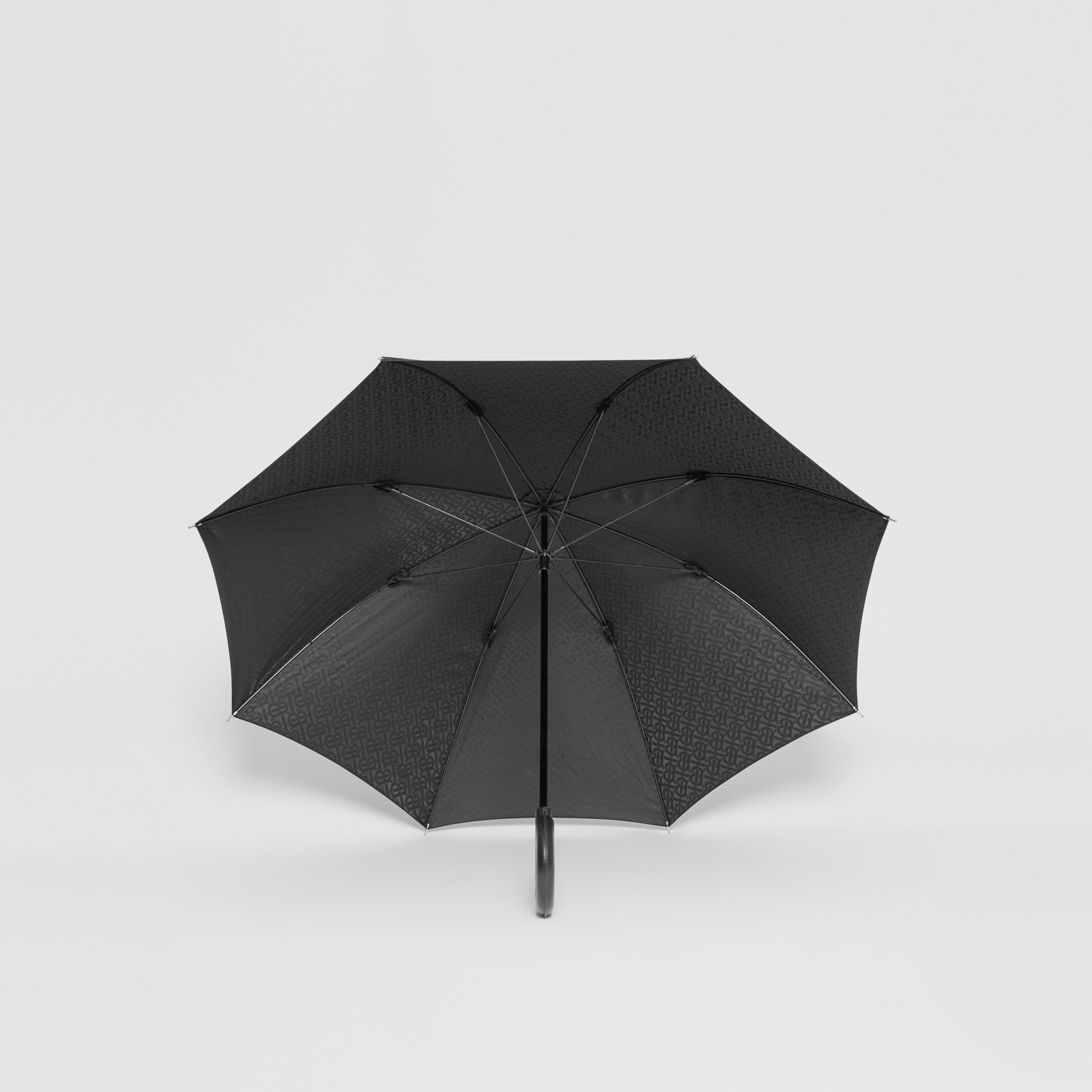 Monogram Print Umbrella in Black | Burberry® Official - 3