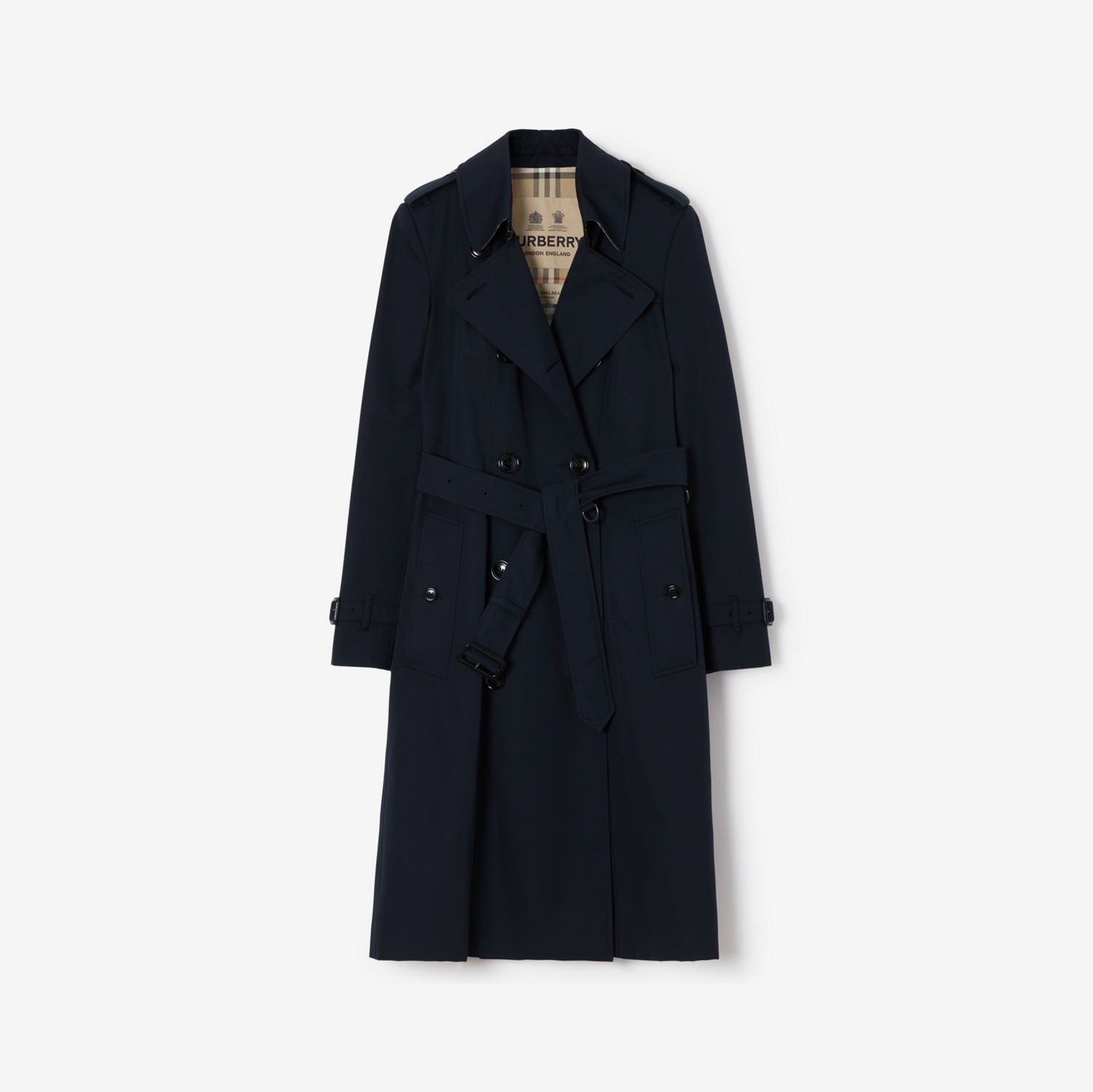 Trench Heritage Chelsea (Blu Carbone) - Donna | Sito ufficiale Burberry®