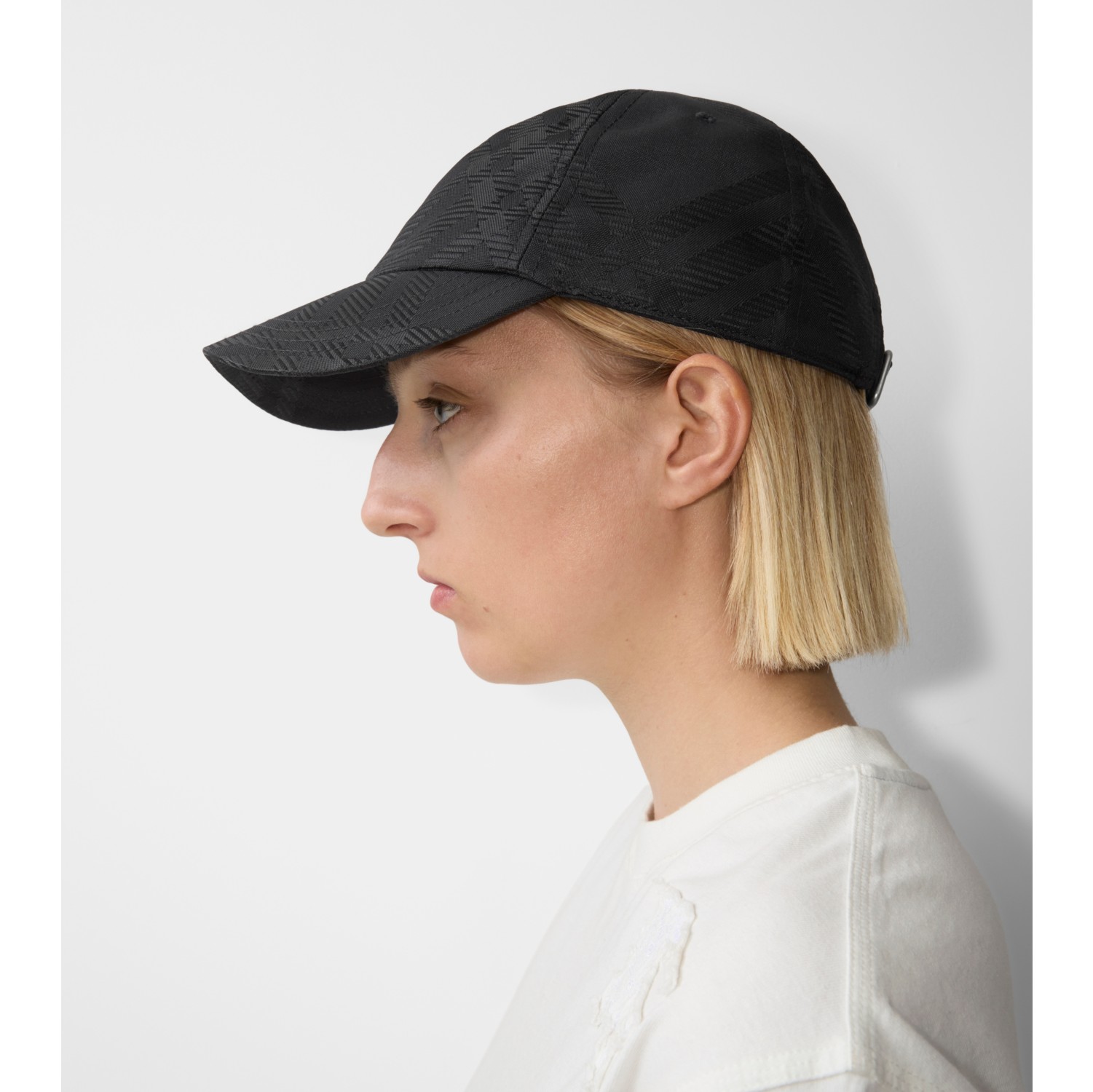 Nylonmisch-Basecap in Check