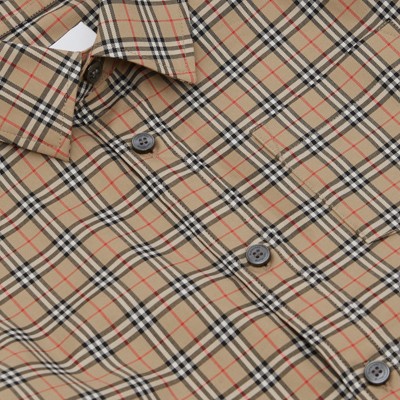 チェック ストレッチコットン シャツ (アーカイブベージュ) | Burberry®公式サイト チェック ストレッチコットン シャツ (アーカイブベージュ) | Burberry®公式サイト