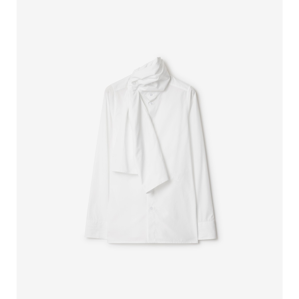 Burberry Cotton Scarf Shirt In Brown